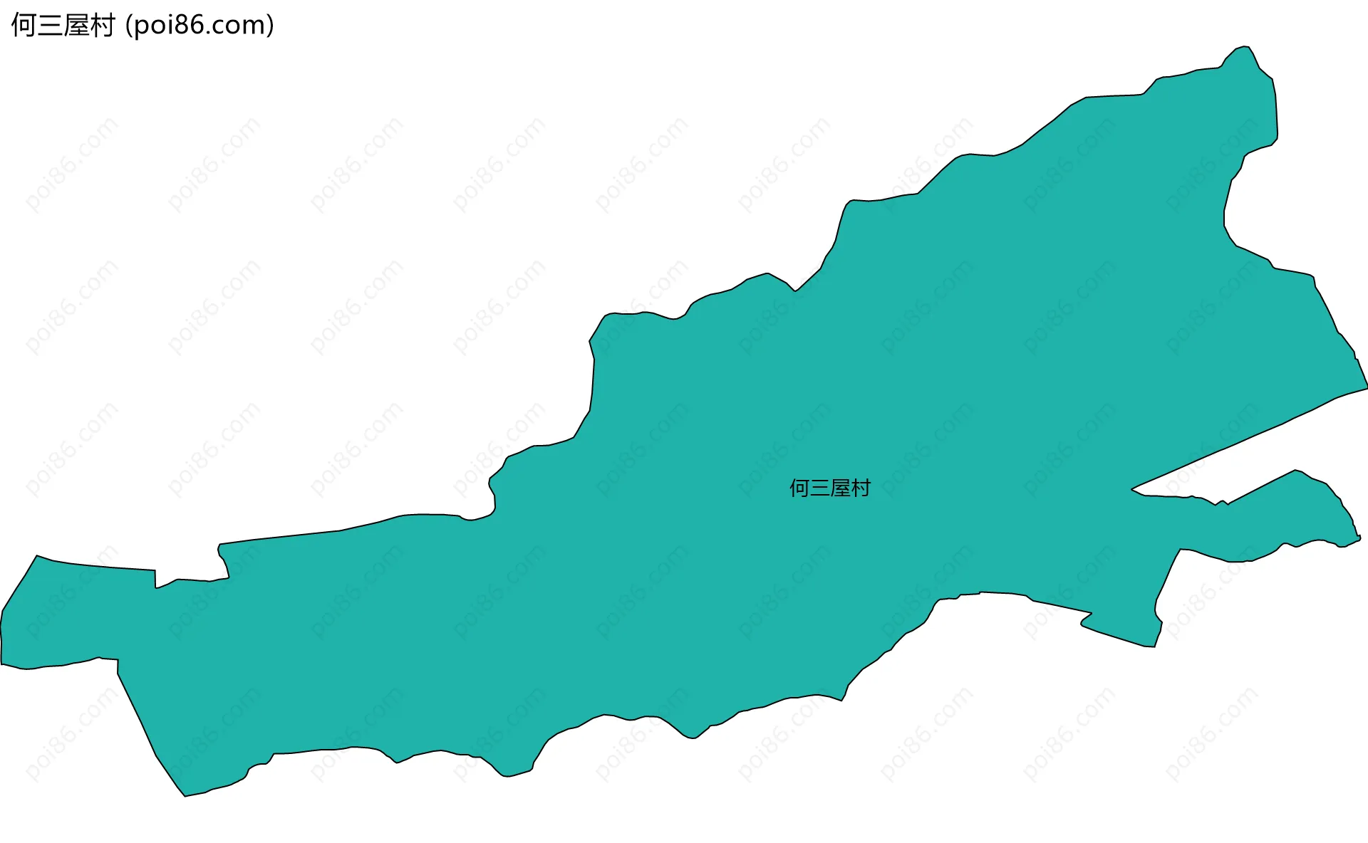 何三屋村边界地图