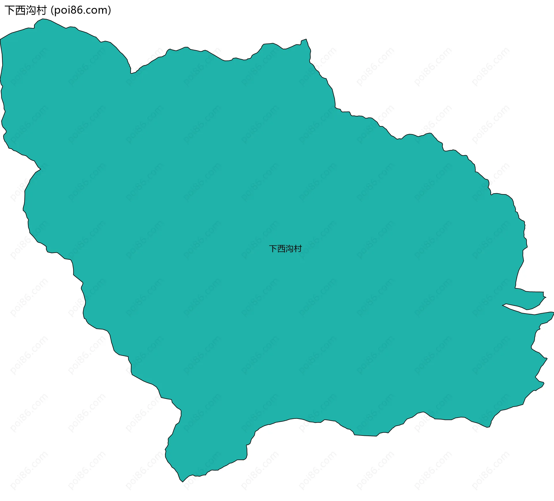 下西沟村边界地图