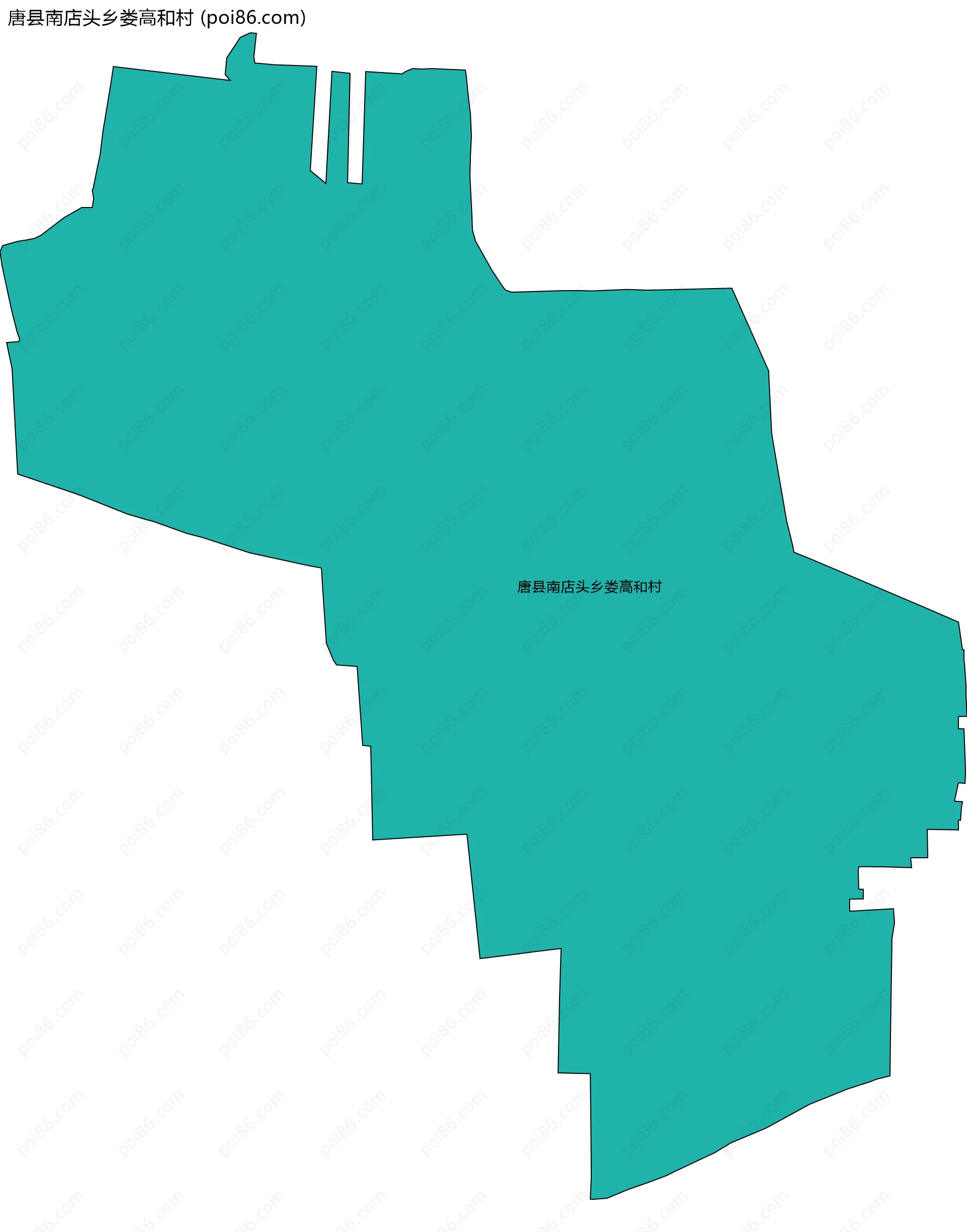唐县南店头乡娄高和村边界地图