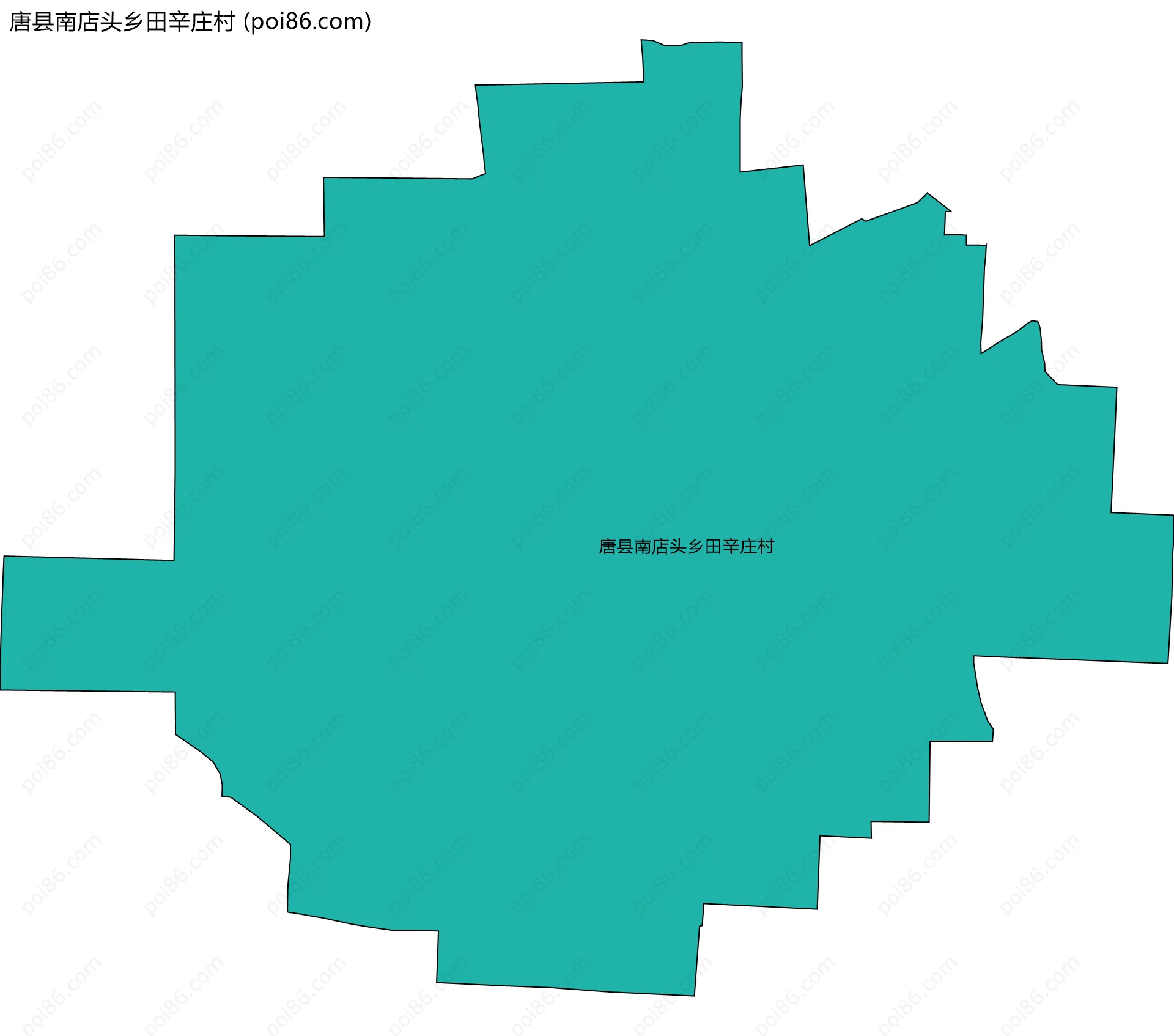 唐县南店头乡田辛庄村边界地图