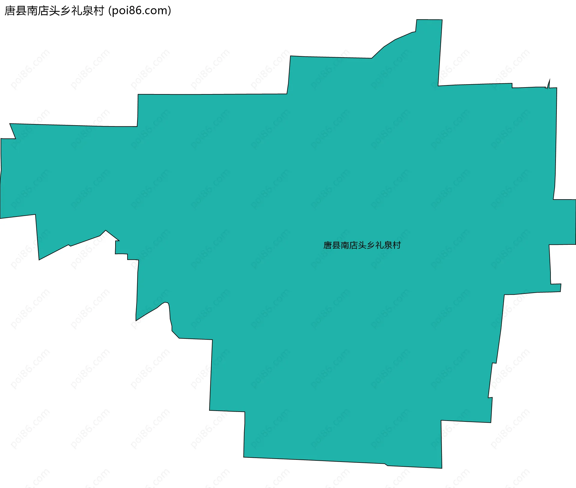 唐县南店头乡礼泉村边界地图
