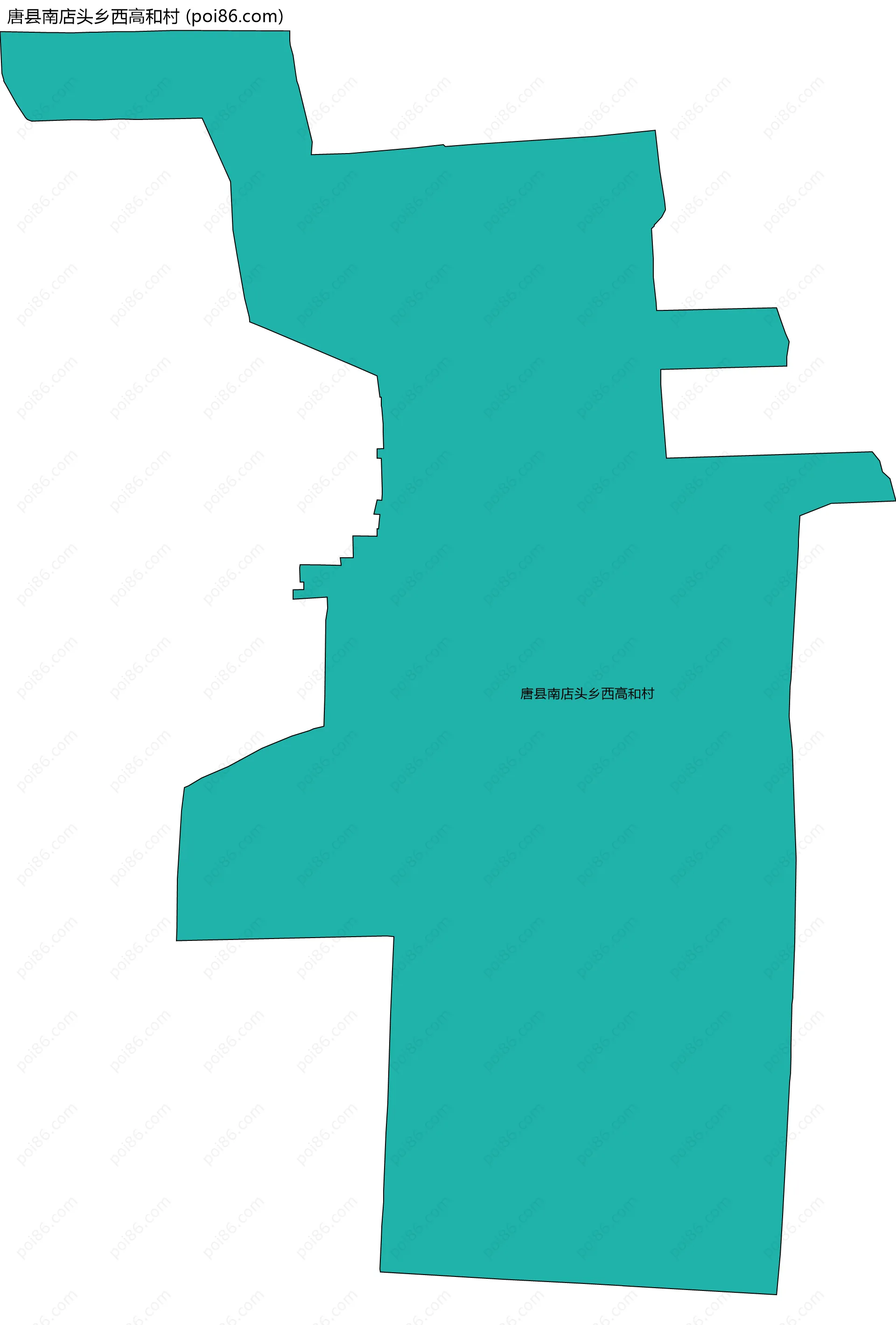 唐县南店头乡西高和村边界地图