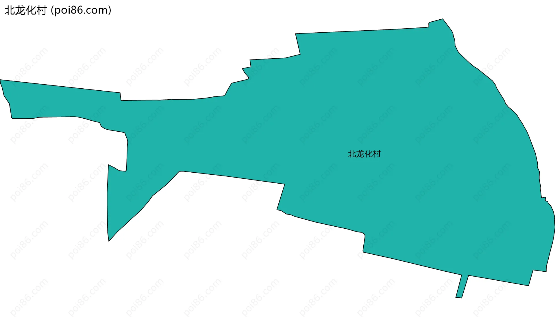 北龙化村边界地图