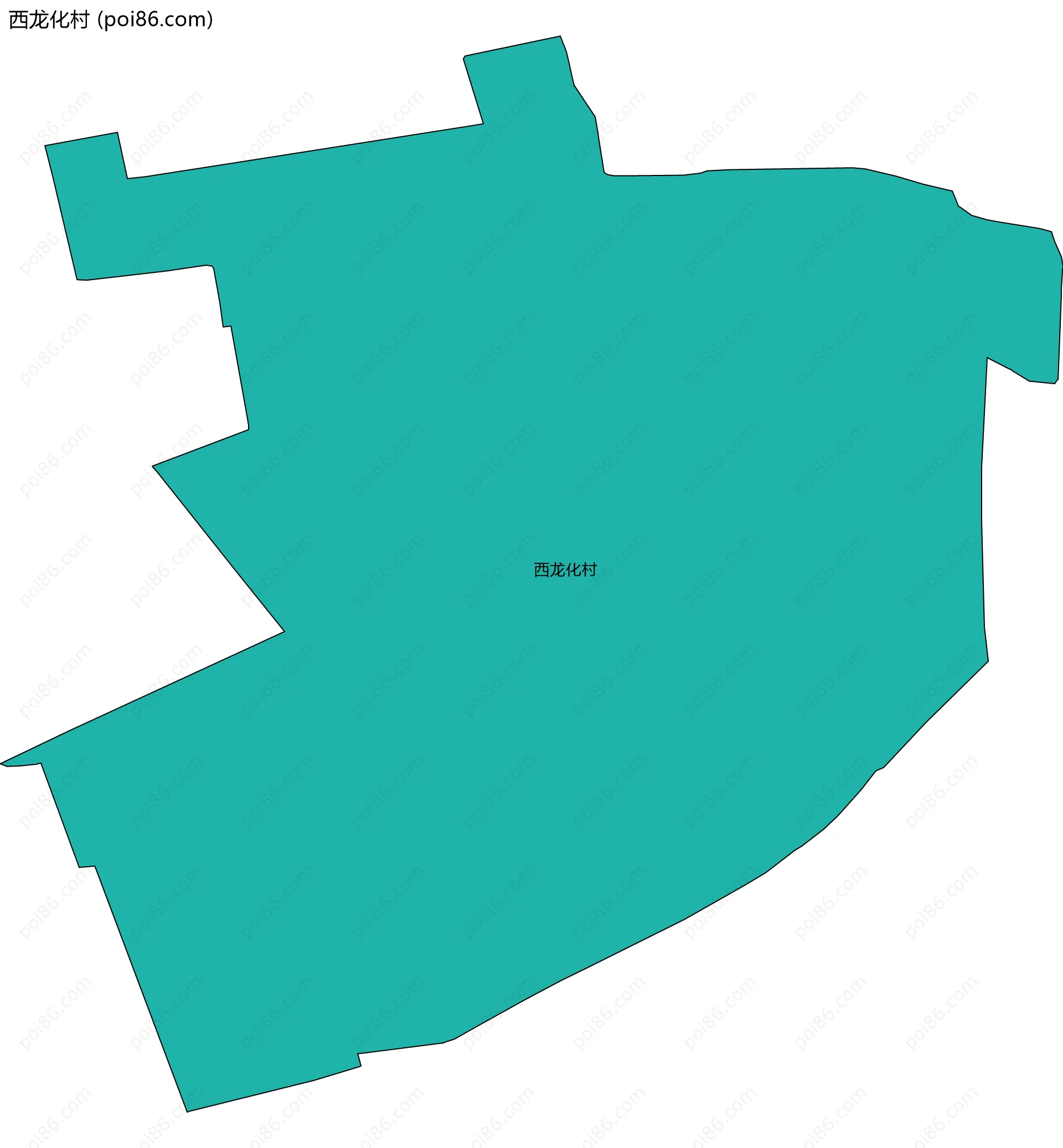 西龙化村边界地图