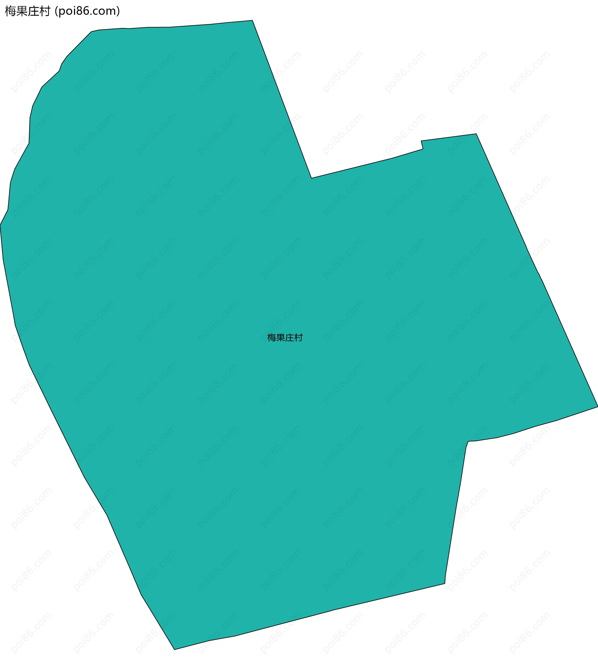 梅果庄村边界地图