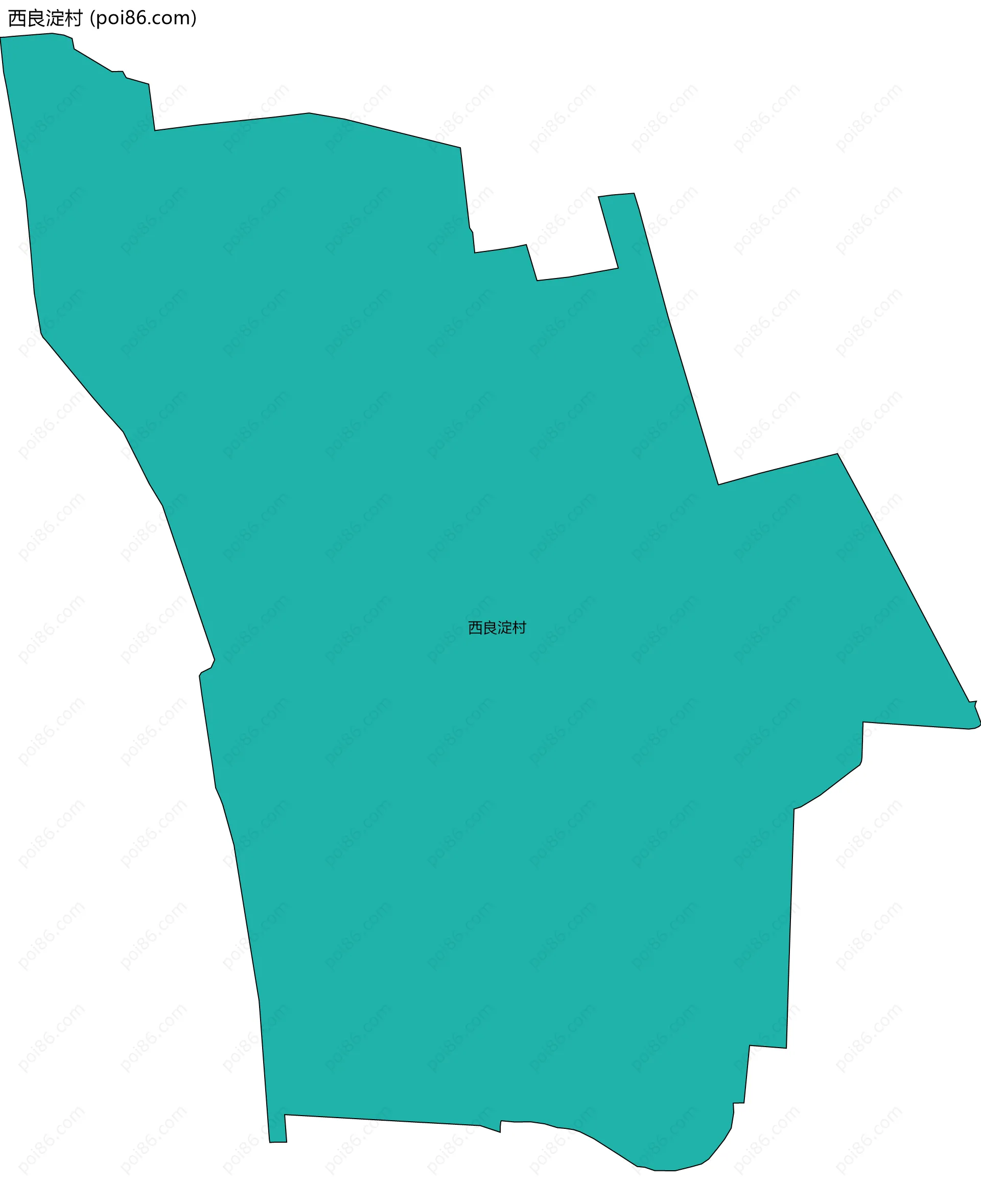 西良淀村边界地图