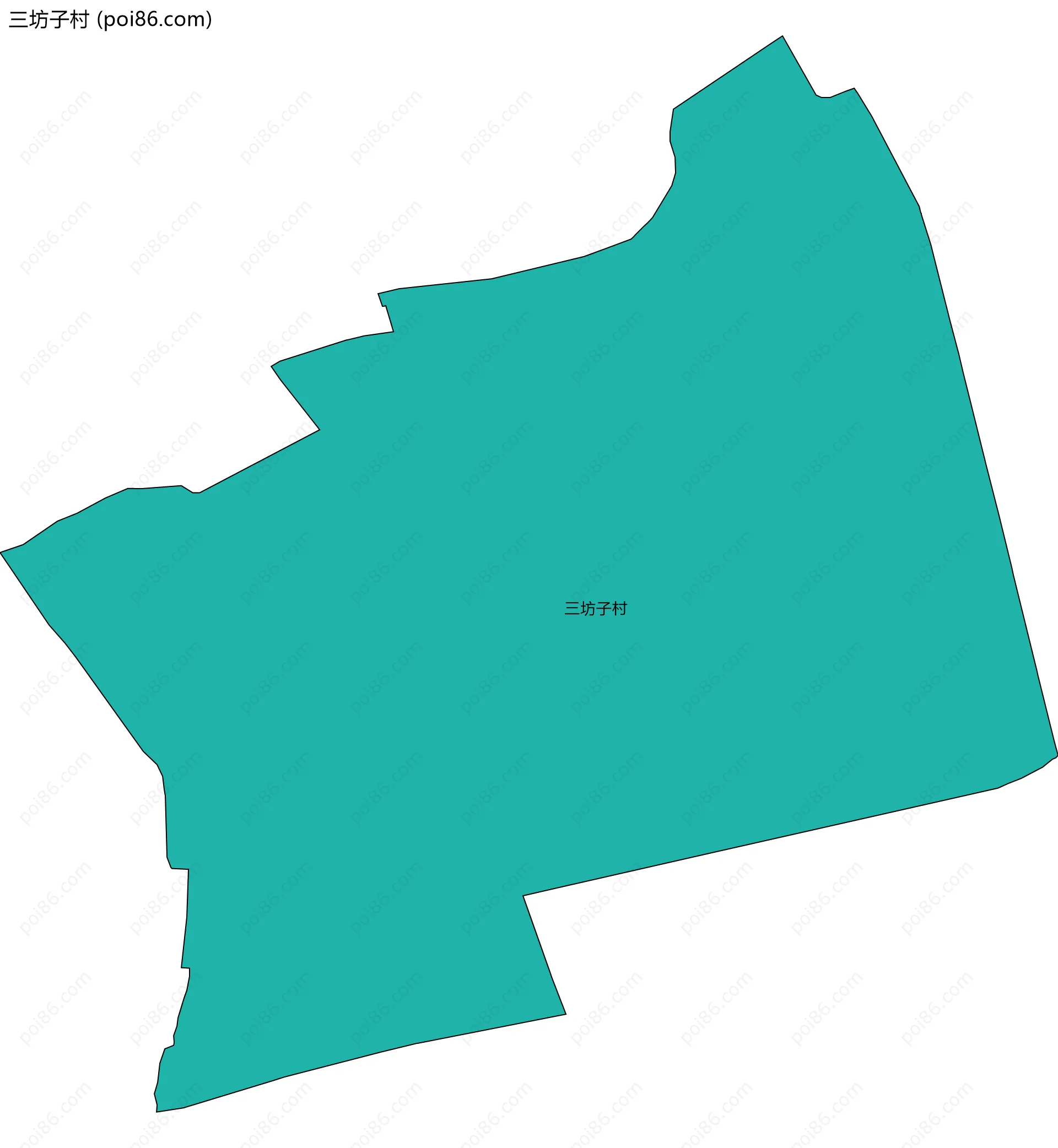 三坊子村边界地图