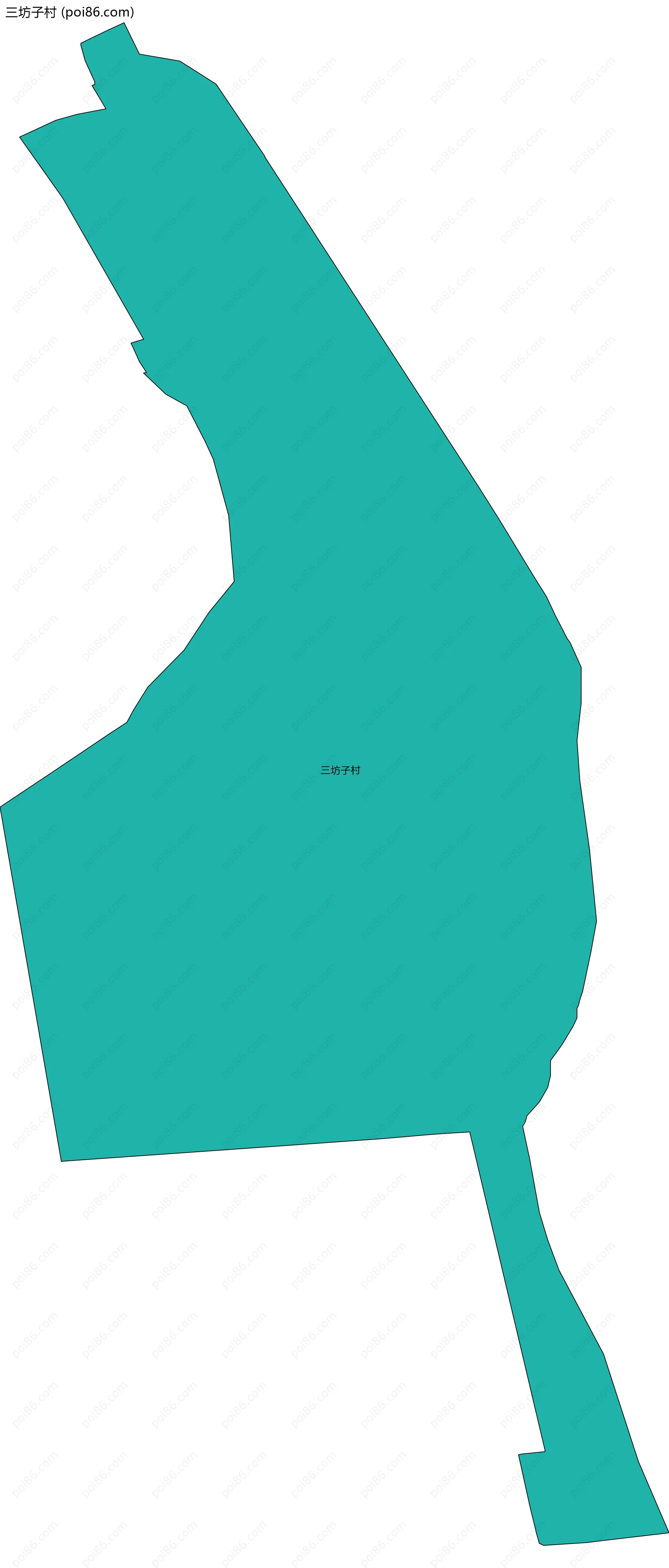 三坊子村边界地图