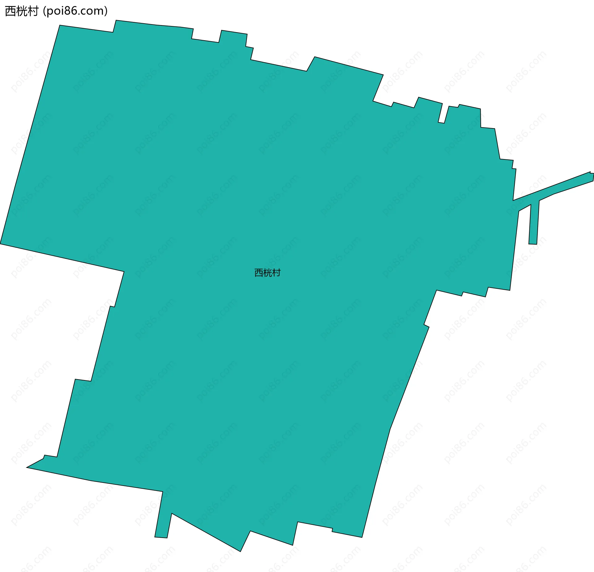 西桄村边界地图