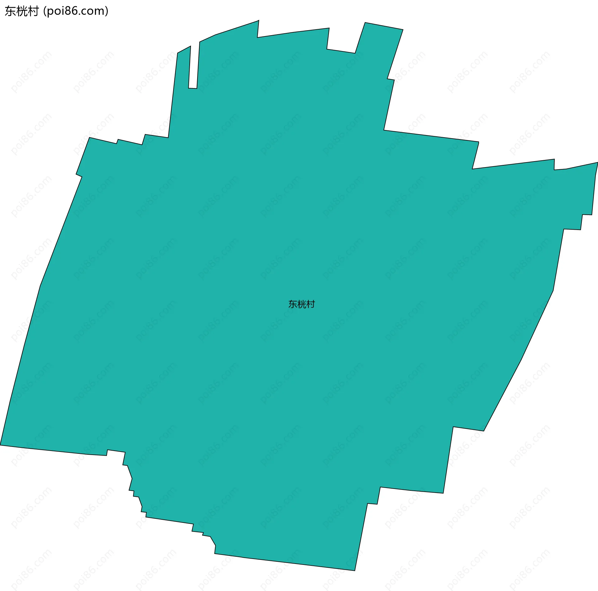 东桄村边界地图