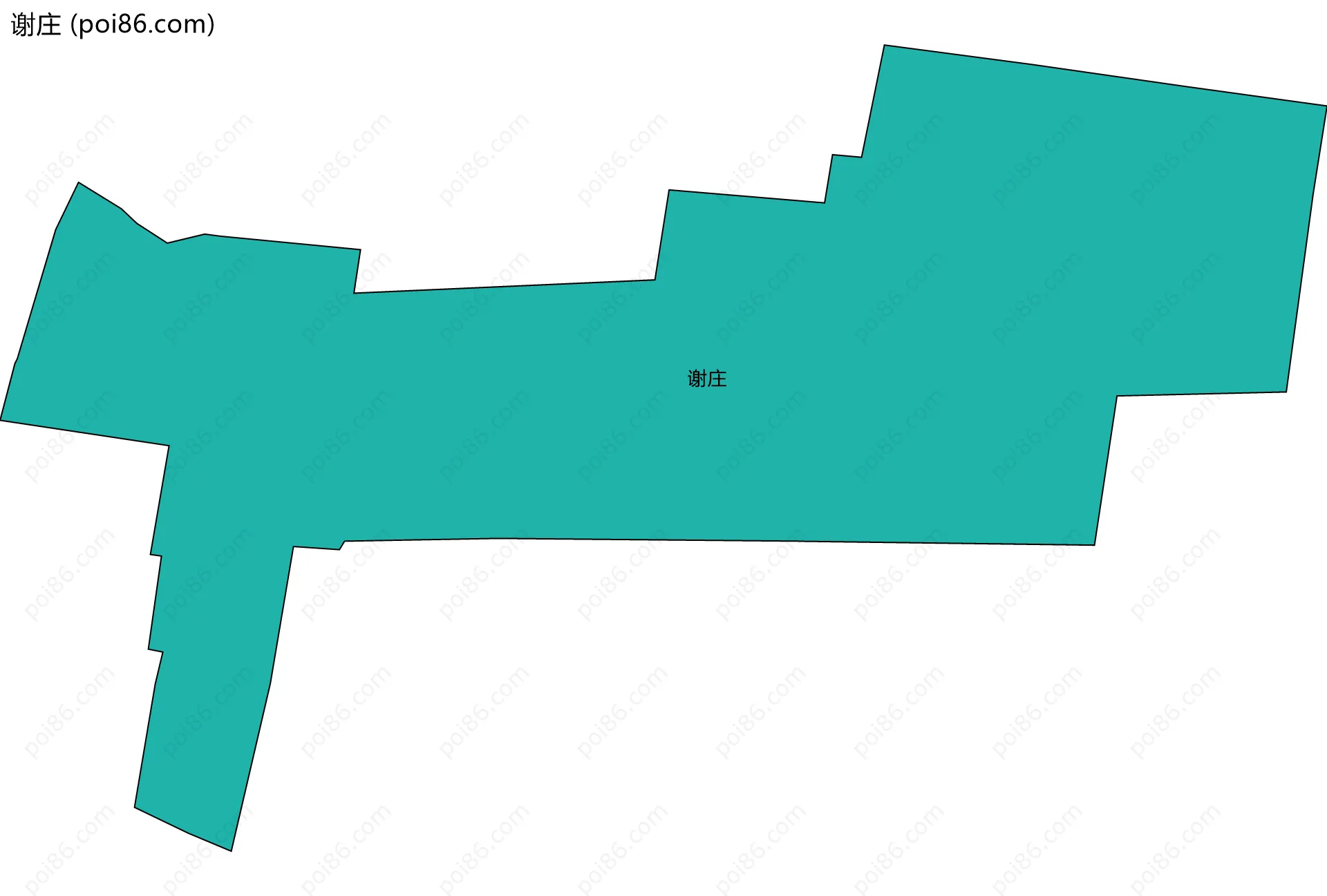 谢庄边界地图