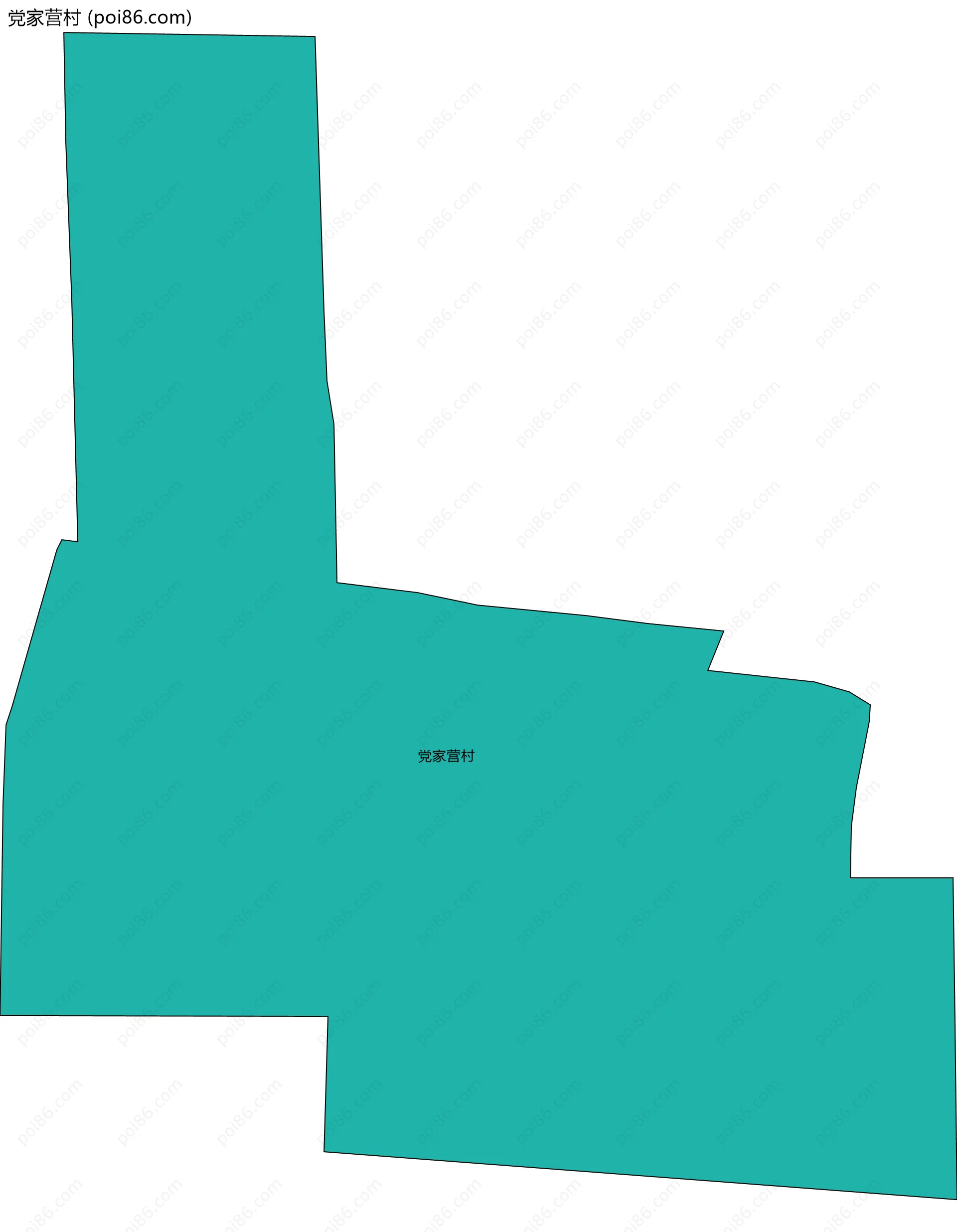 党家营村边界地图