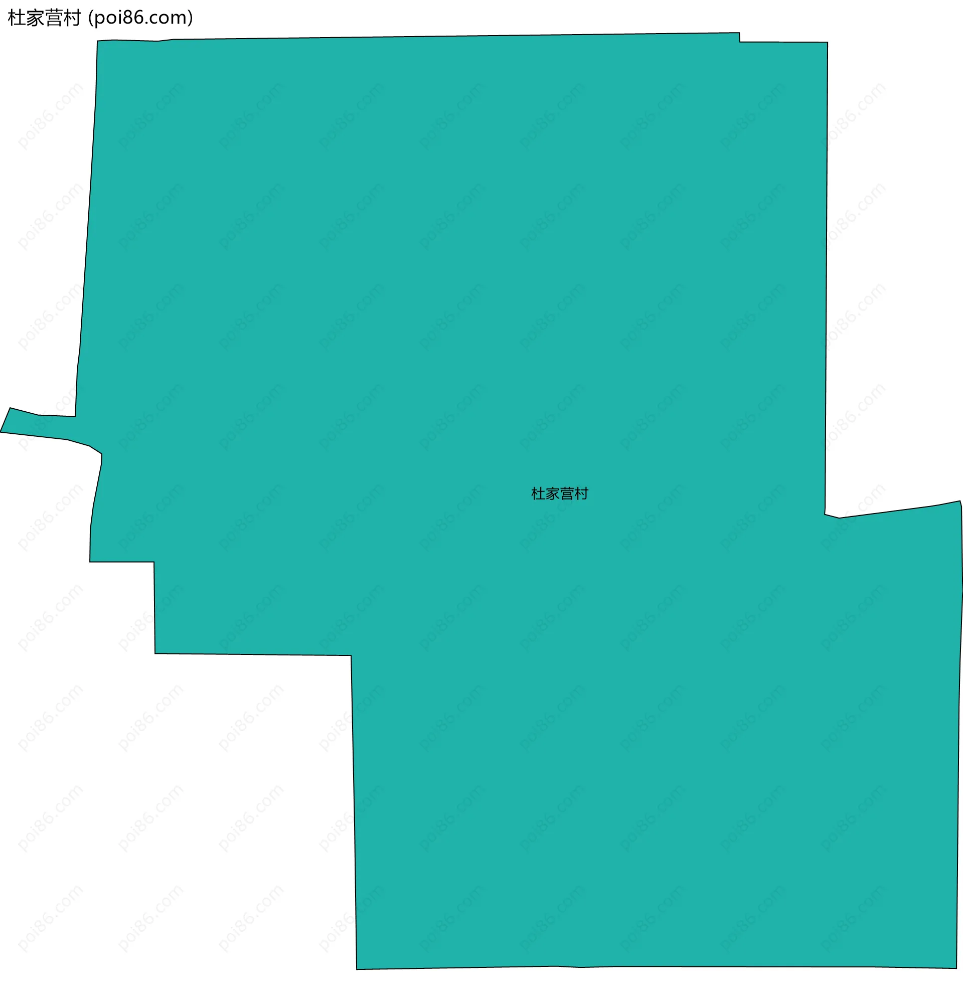 杜家营村边界地图