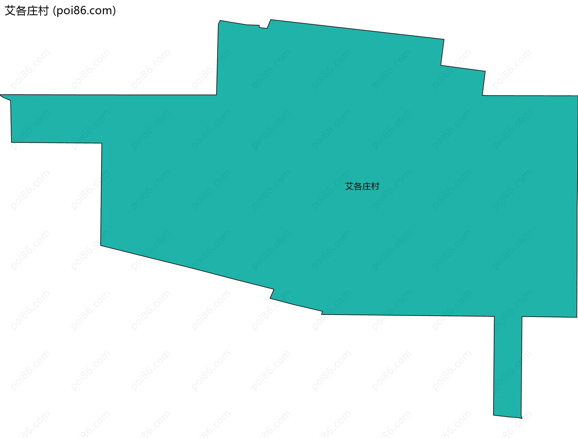 艾各庄村边界地图