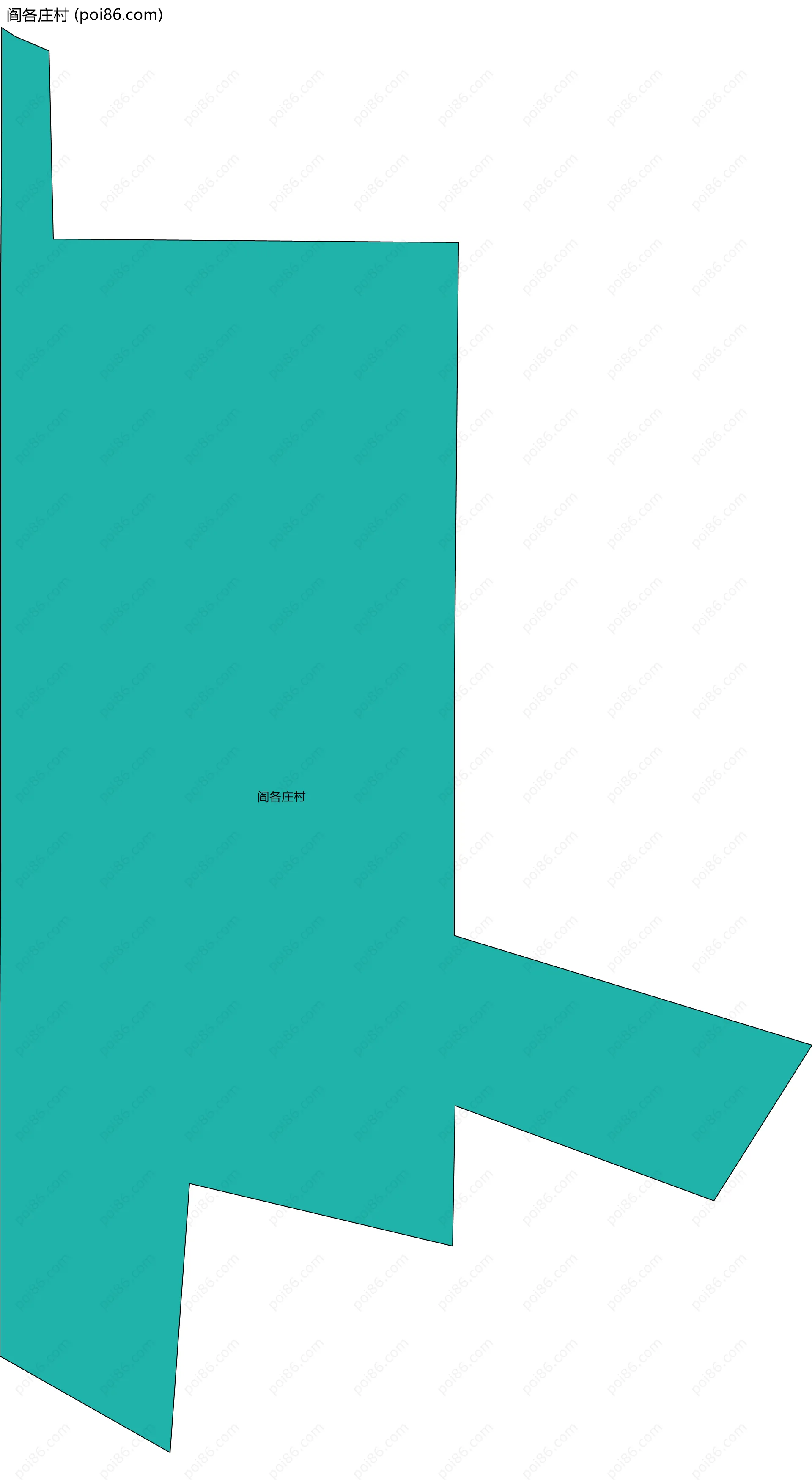 阎各庄村边界地图