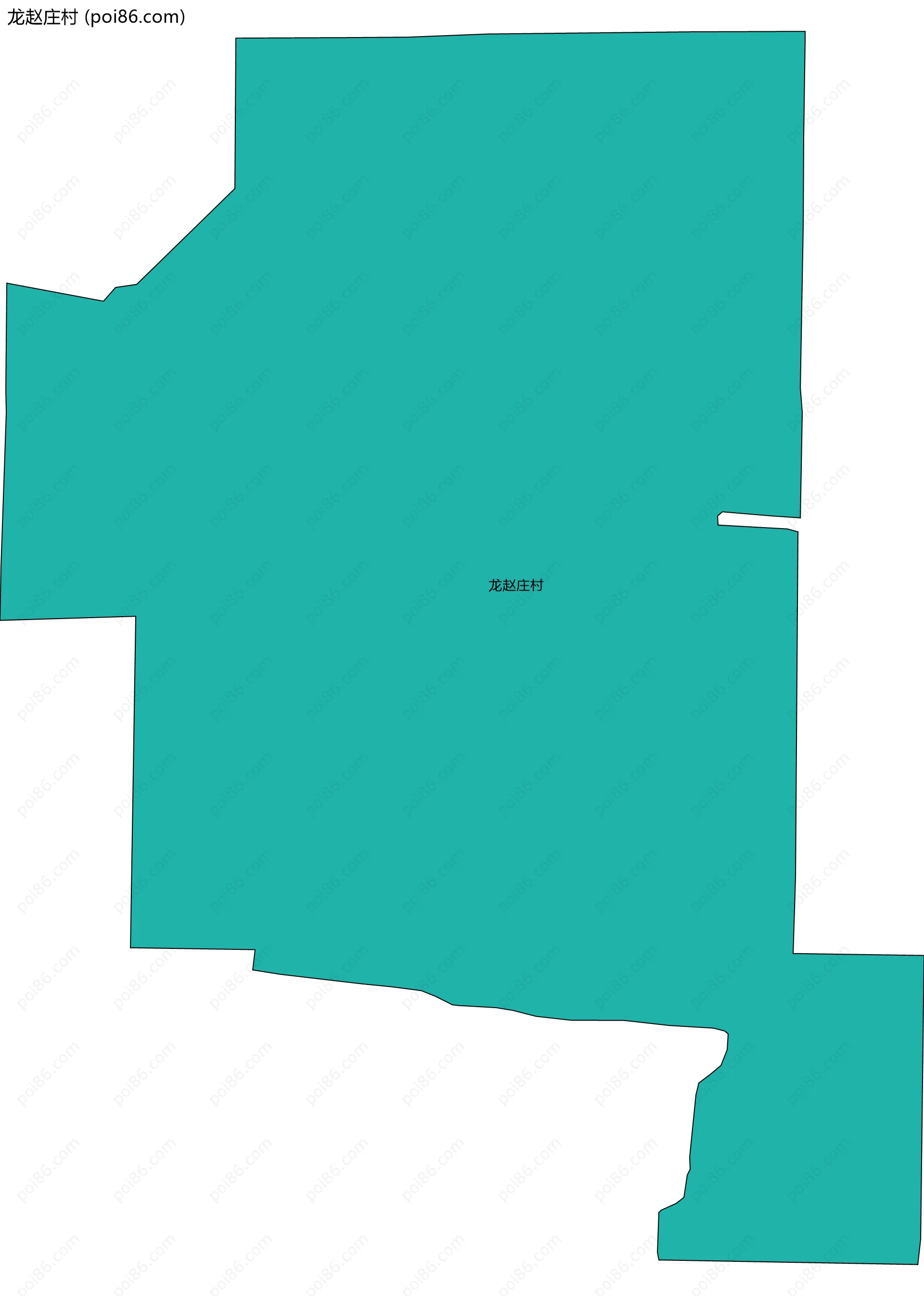 龙赵庄村边界地图
