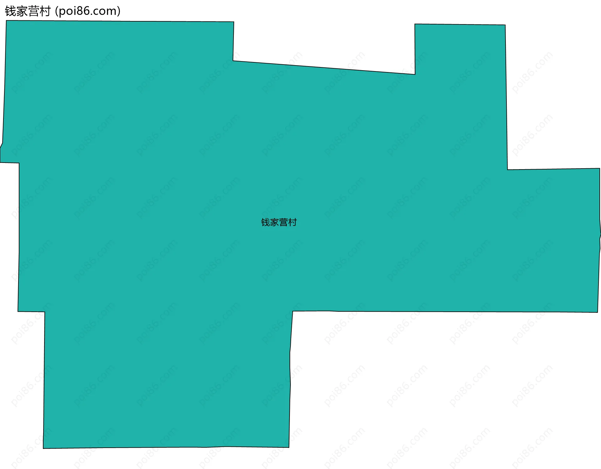 钱家营村边界地图