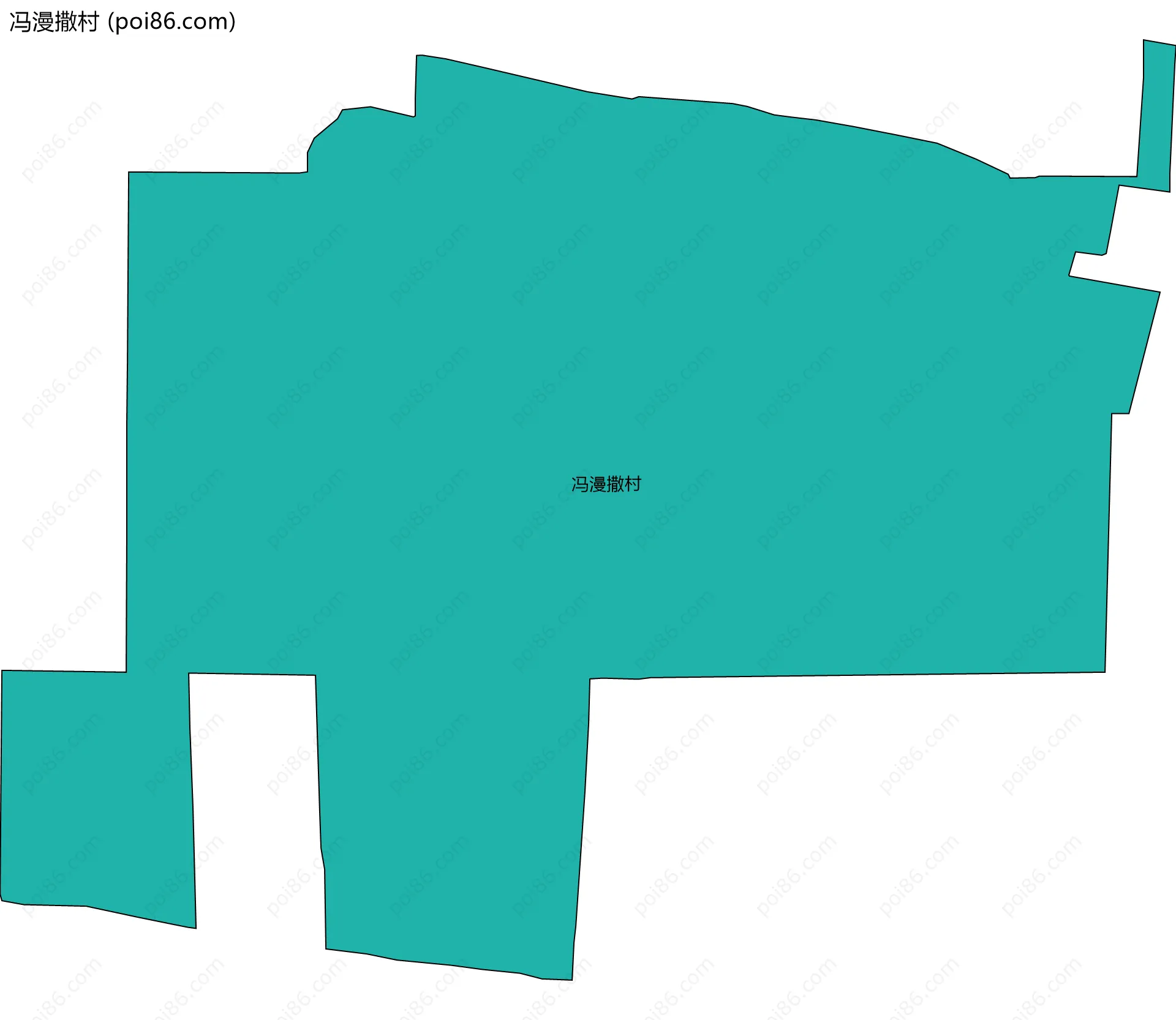 冯漫撒村边界地图