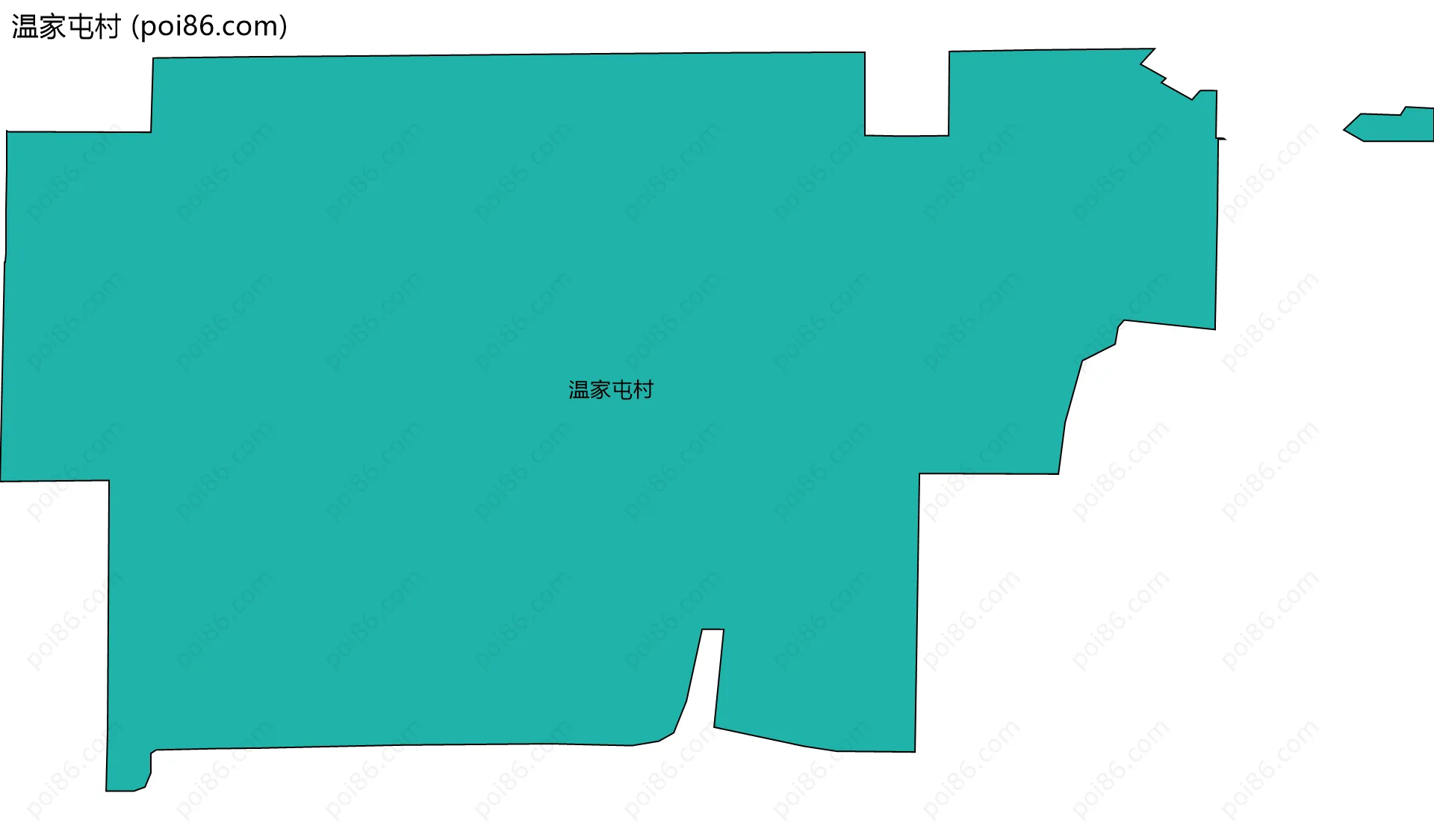 温家屯村边界地图