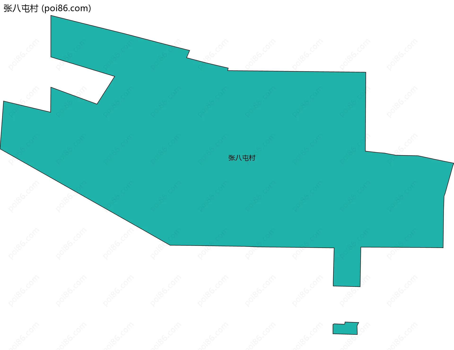 张八屯村边界地图