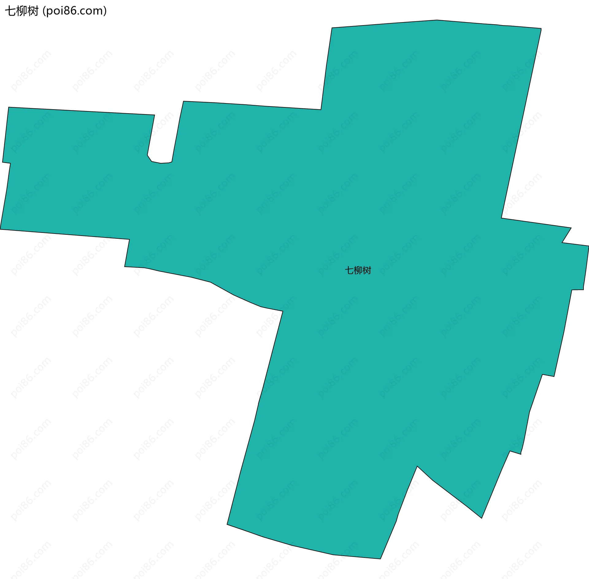 七柳树边界地图