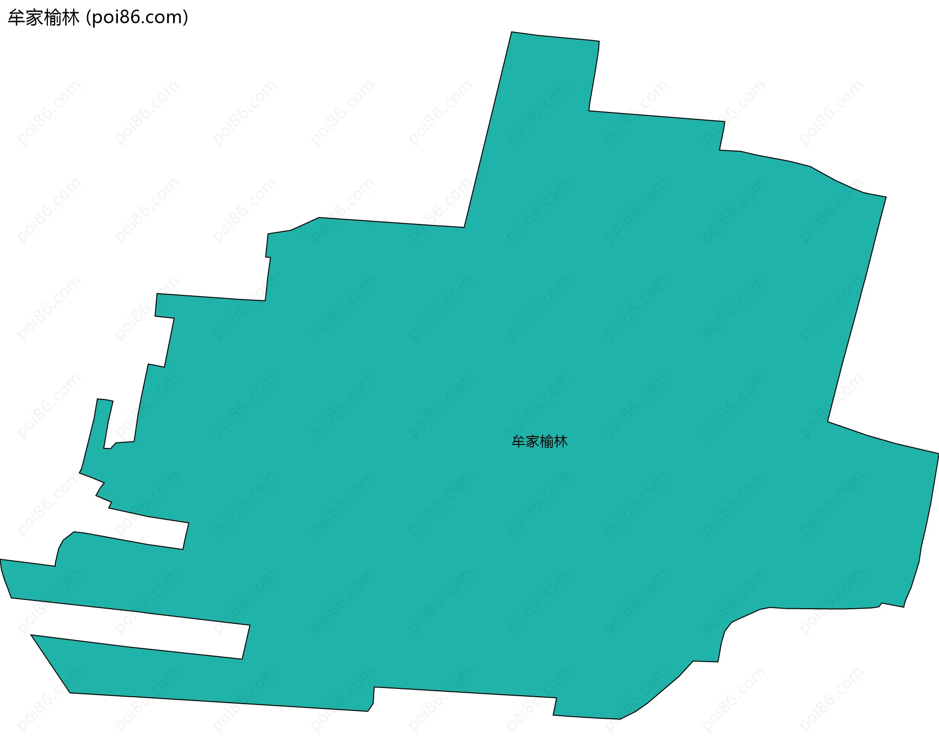 牟家榆林边界地图