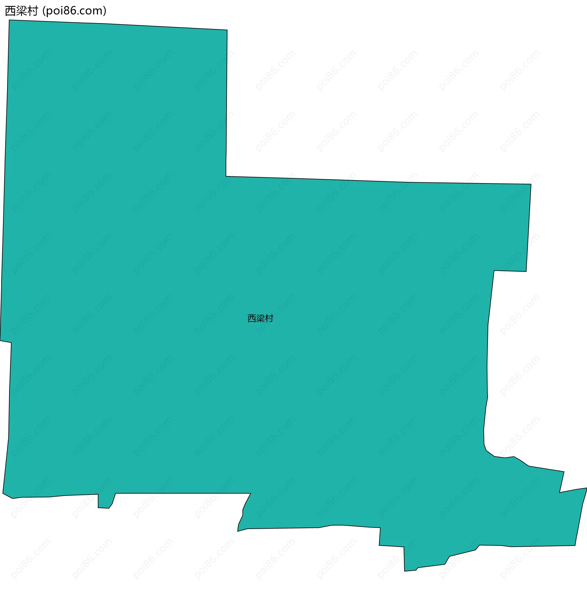 西梁村边界地图