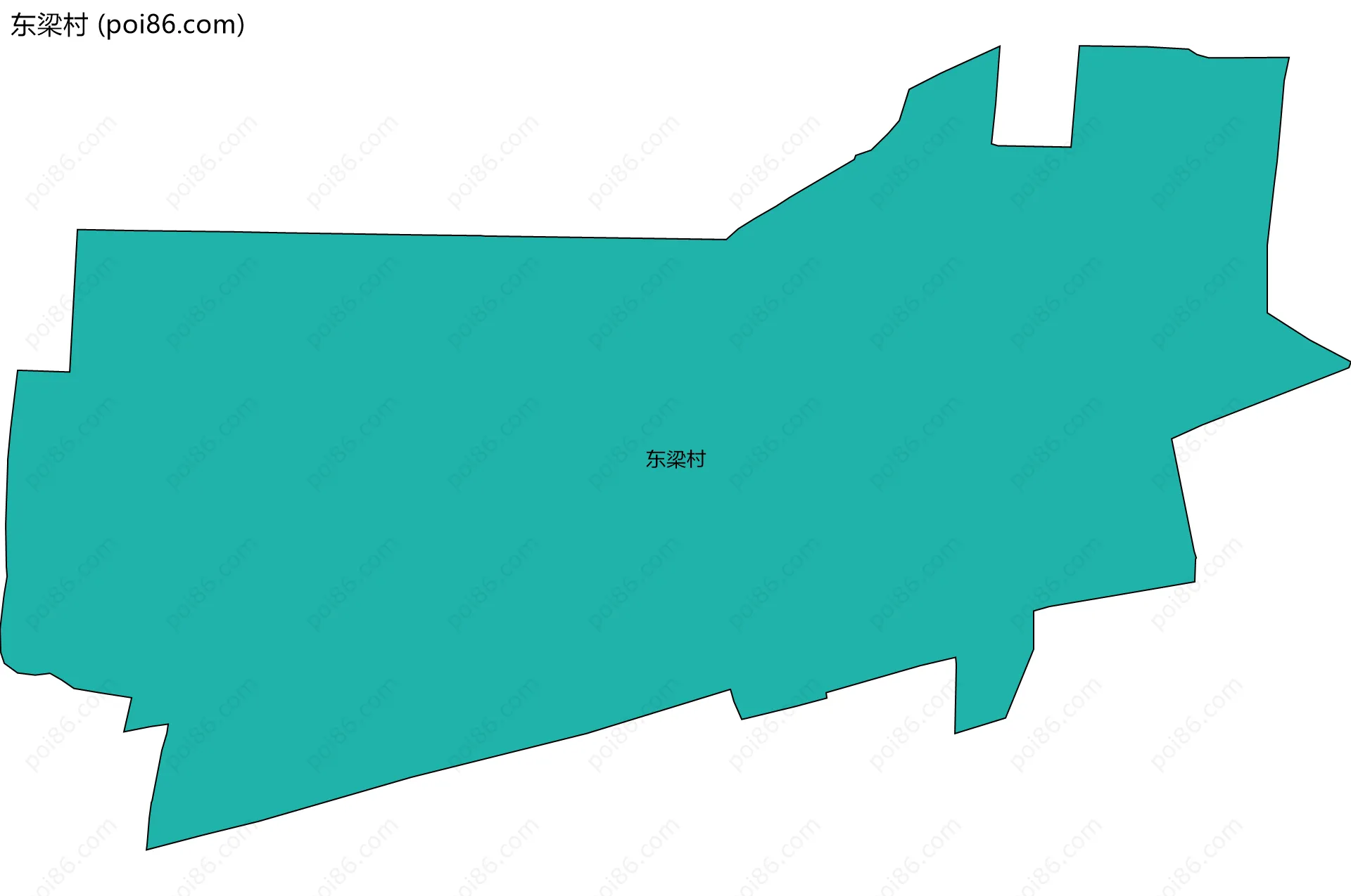 东梁村边界地图