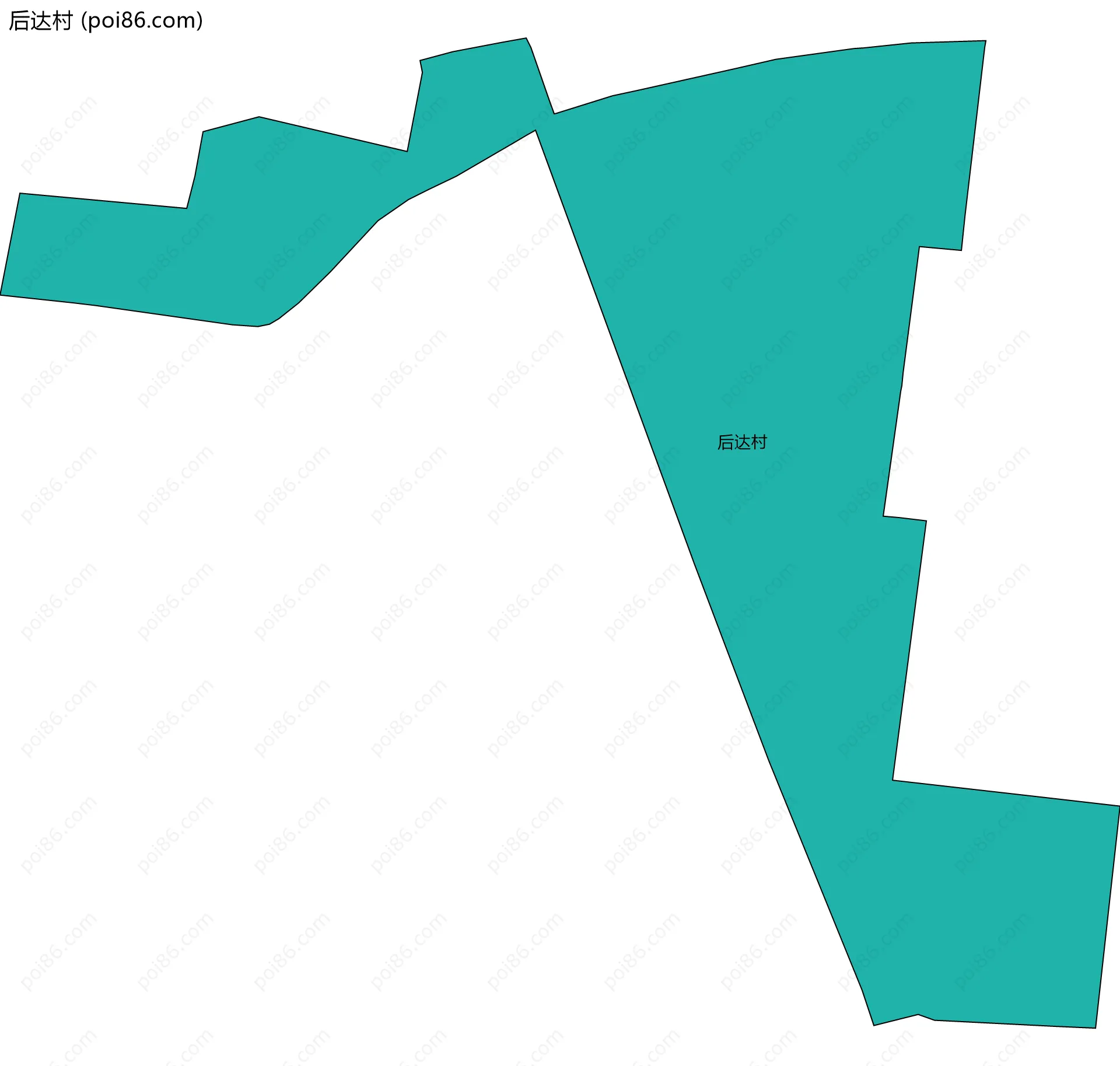 后达村边界地图