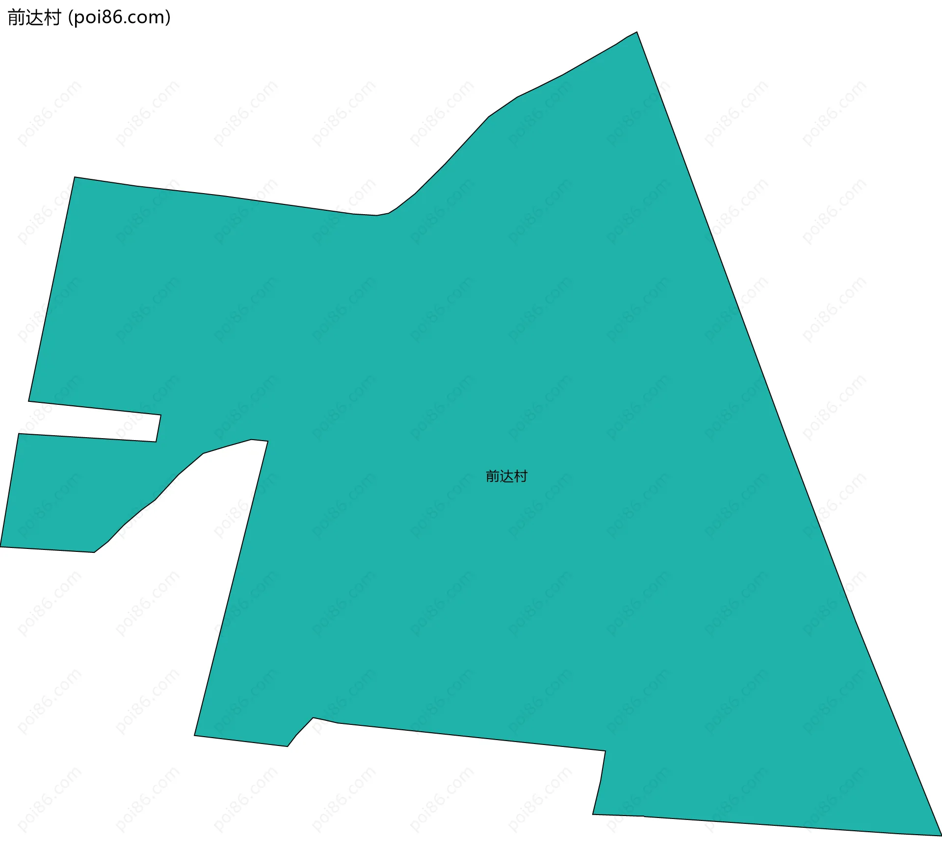 前达村边界地图