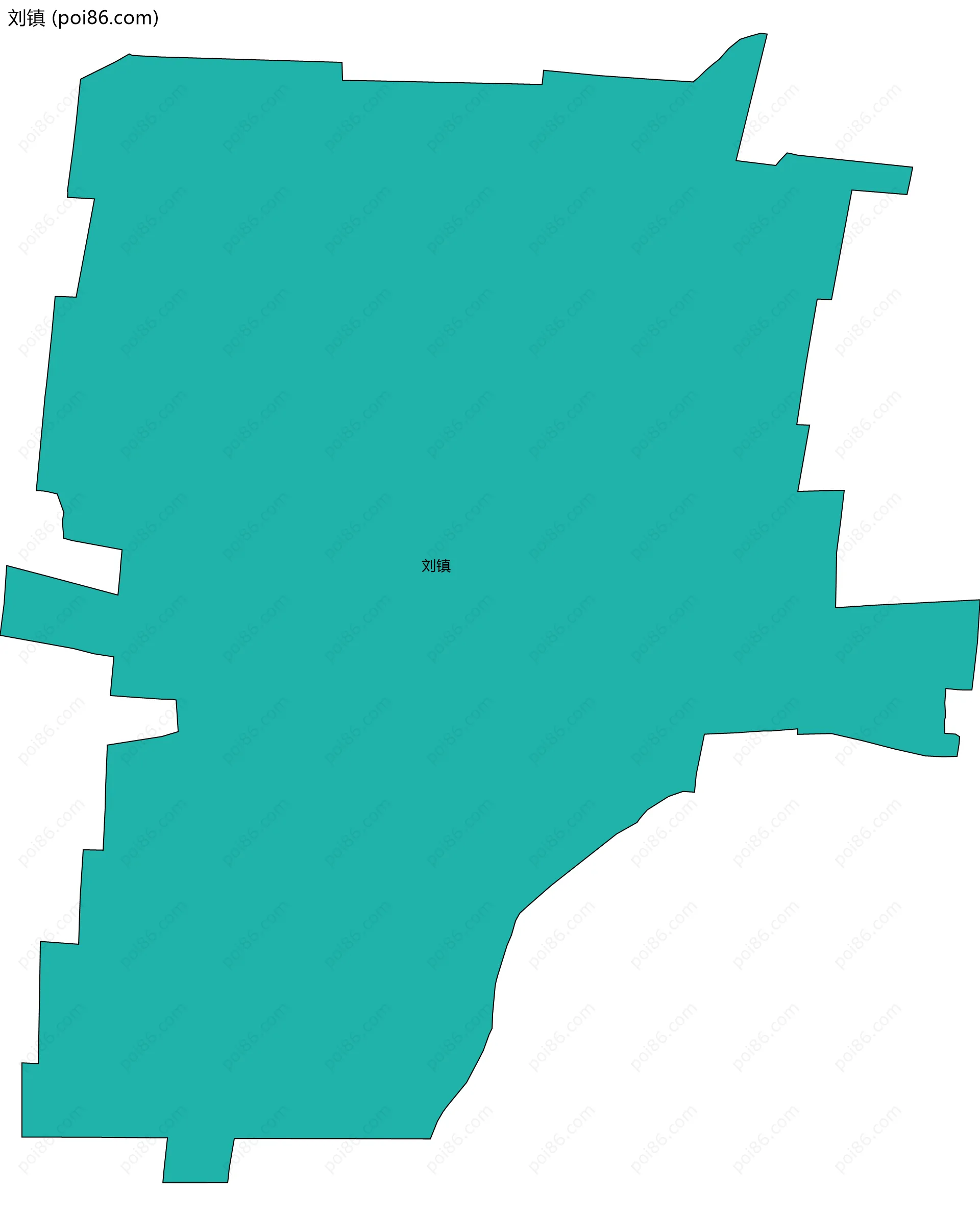 刘镇边界地图