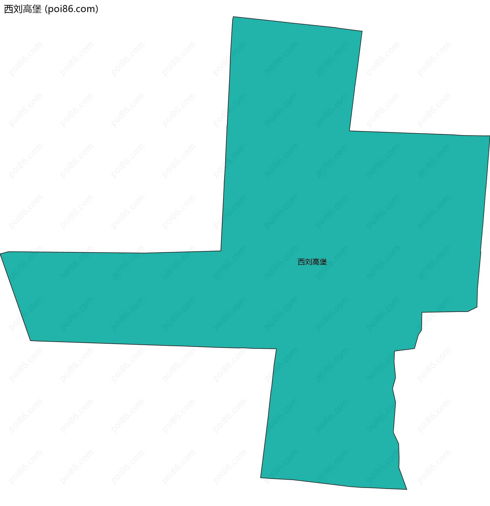 西刘高堡边界地图