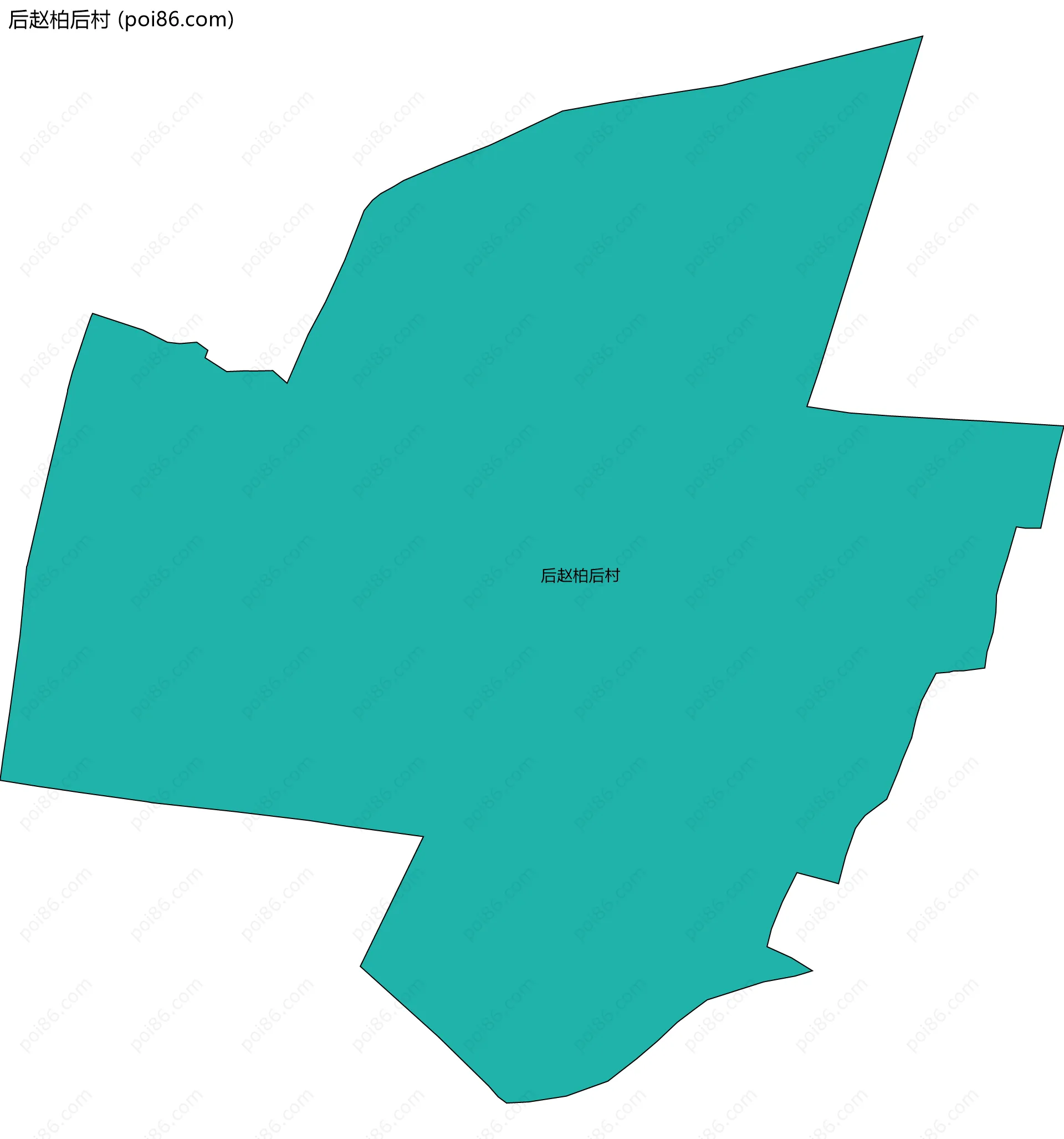 后赵柏后村边界地图