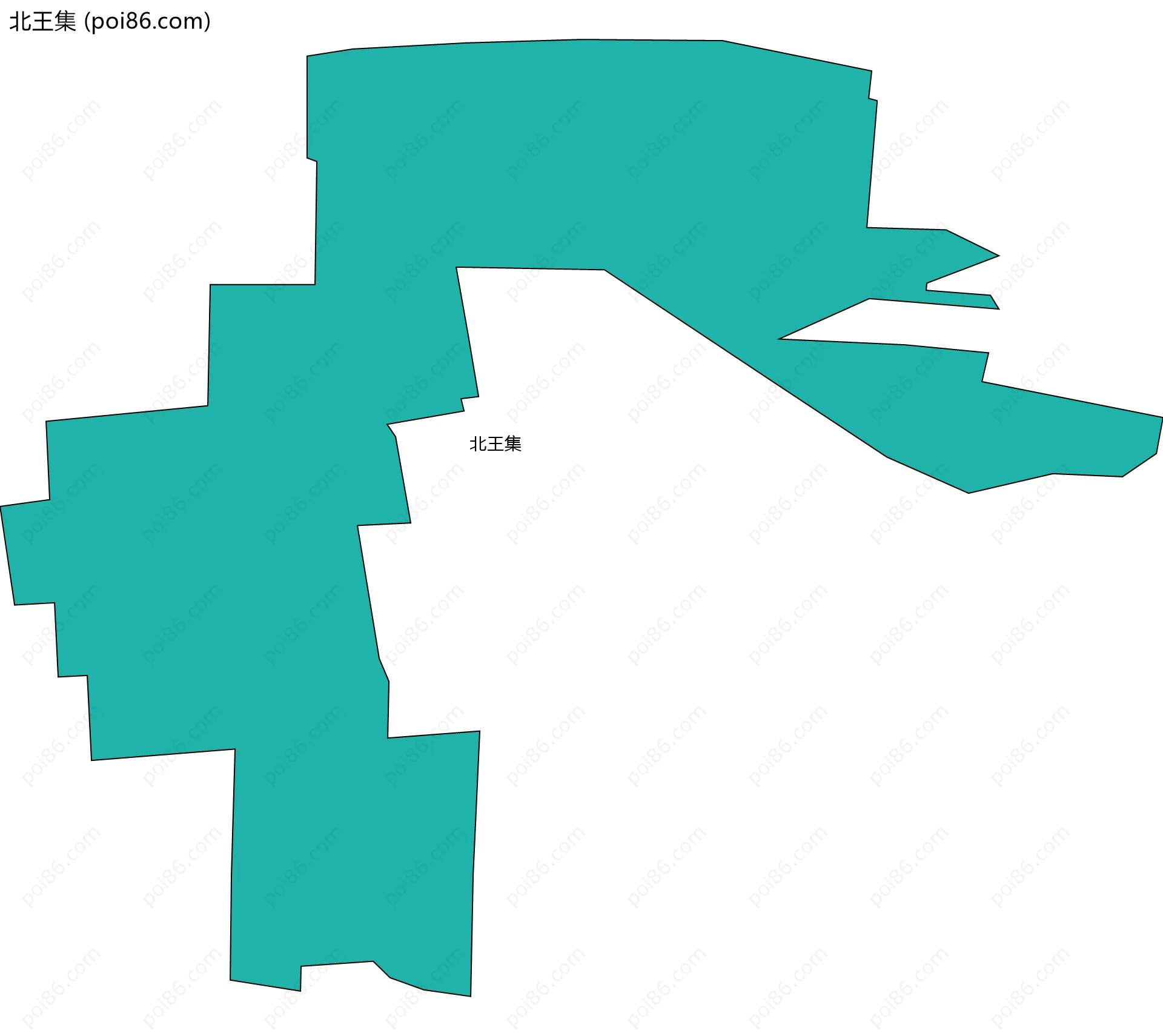 北王集边界地图