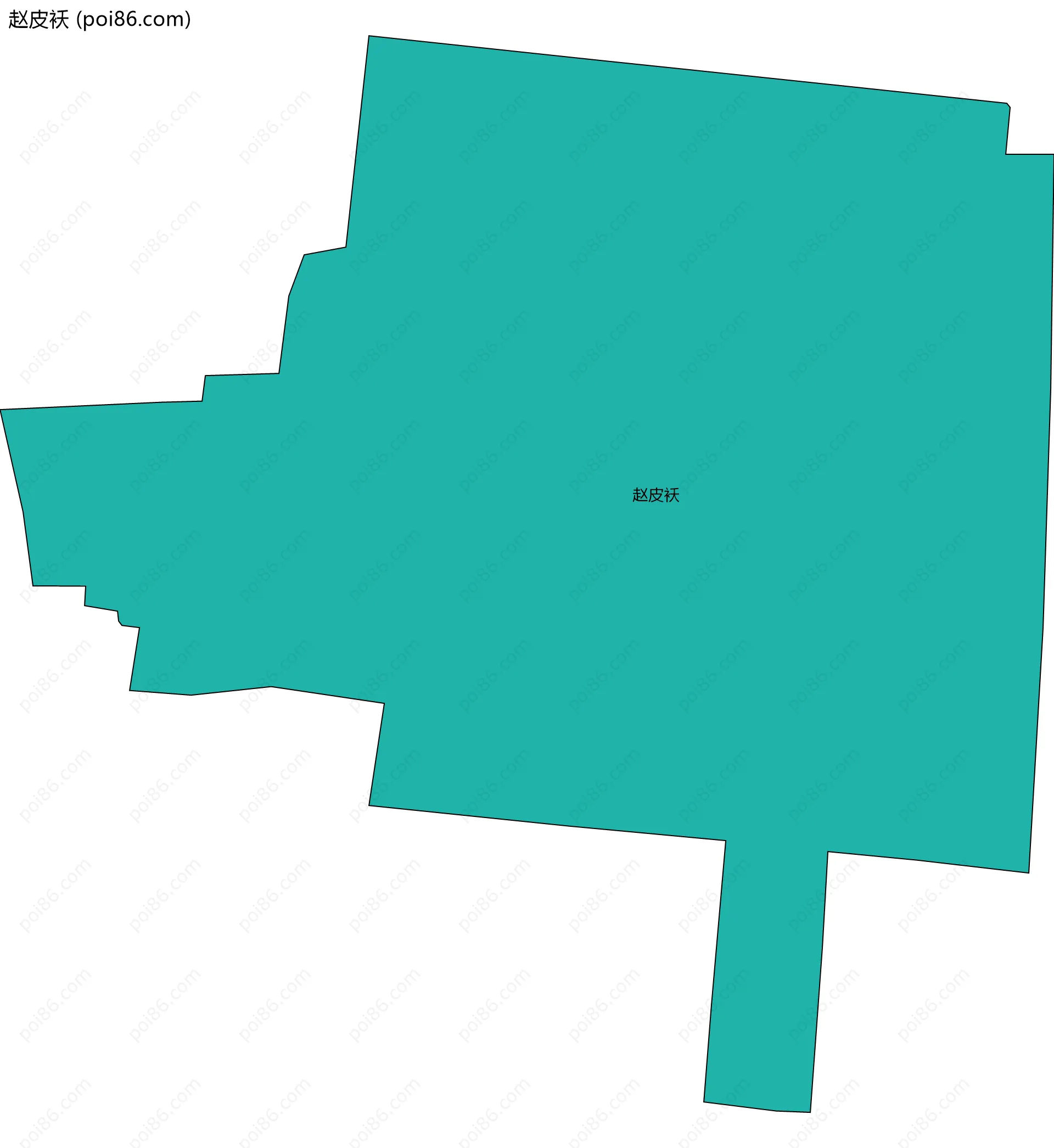 赵皮袄边界地图