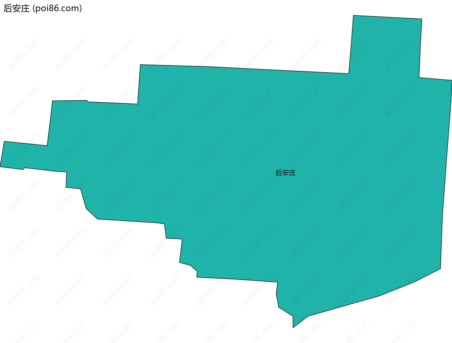 后安庄边界地图