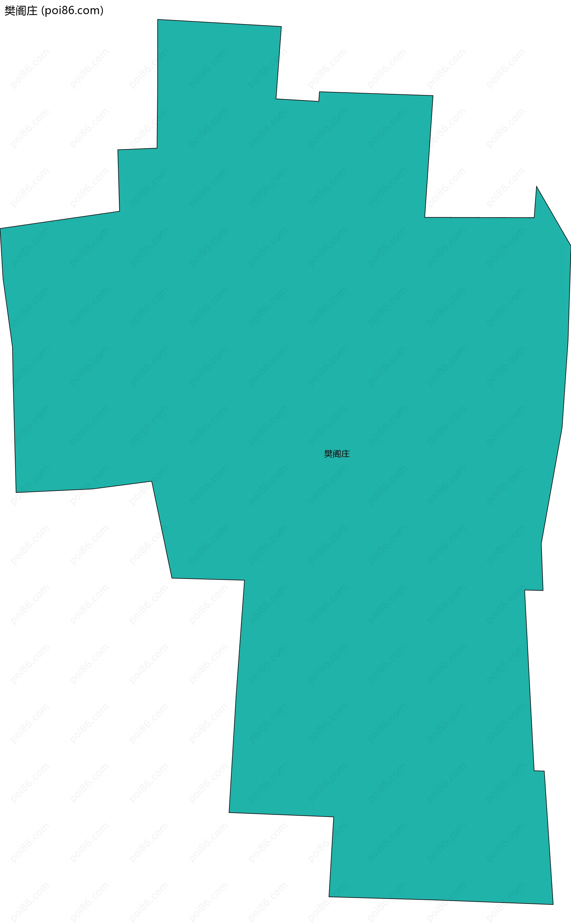 樊阁庄边界地图