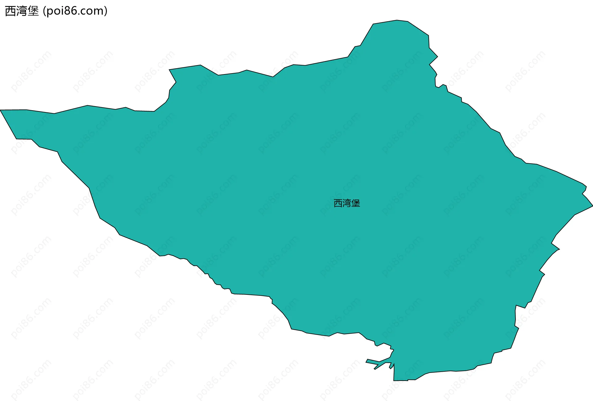 西湾堡边界地图
