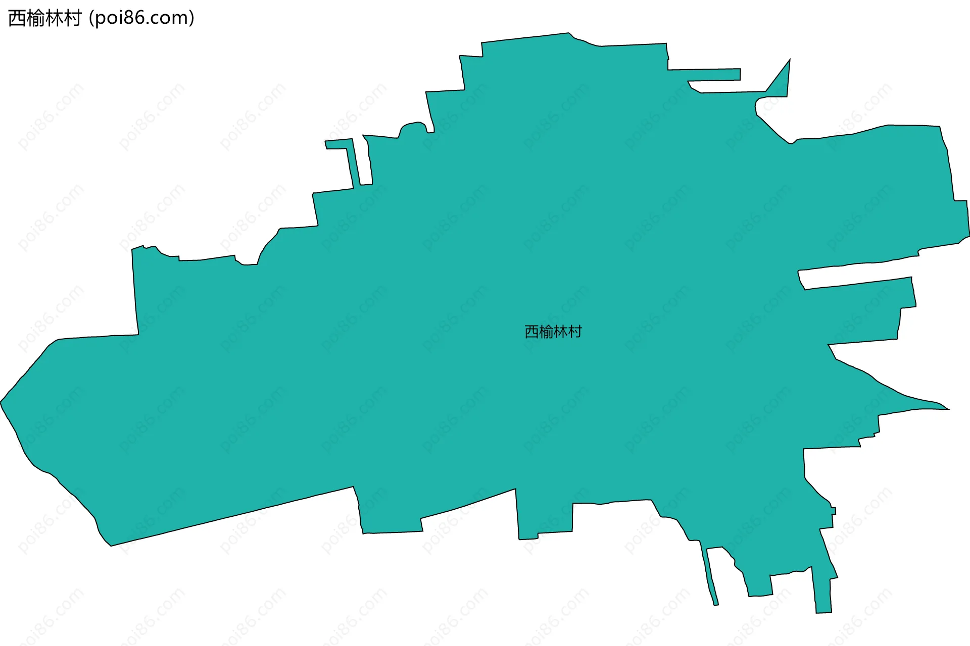 西榆林村边界地图