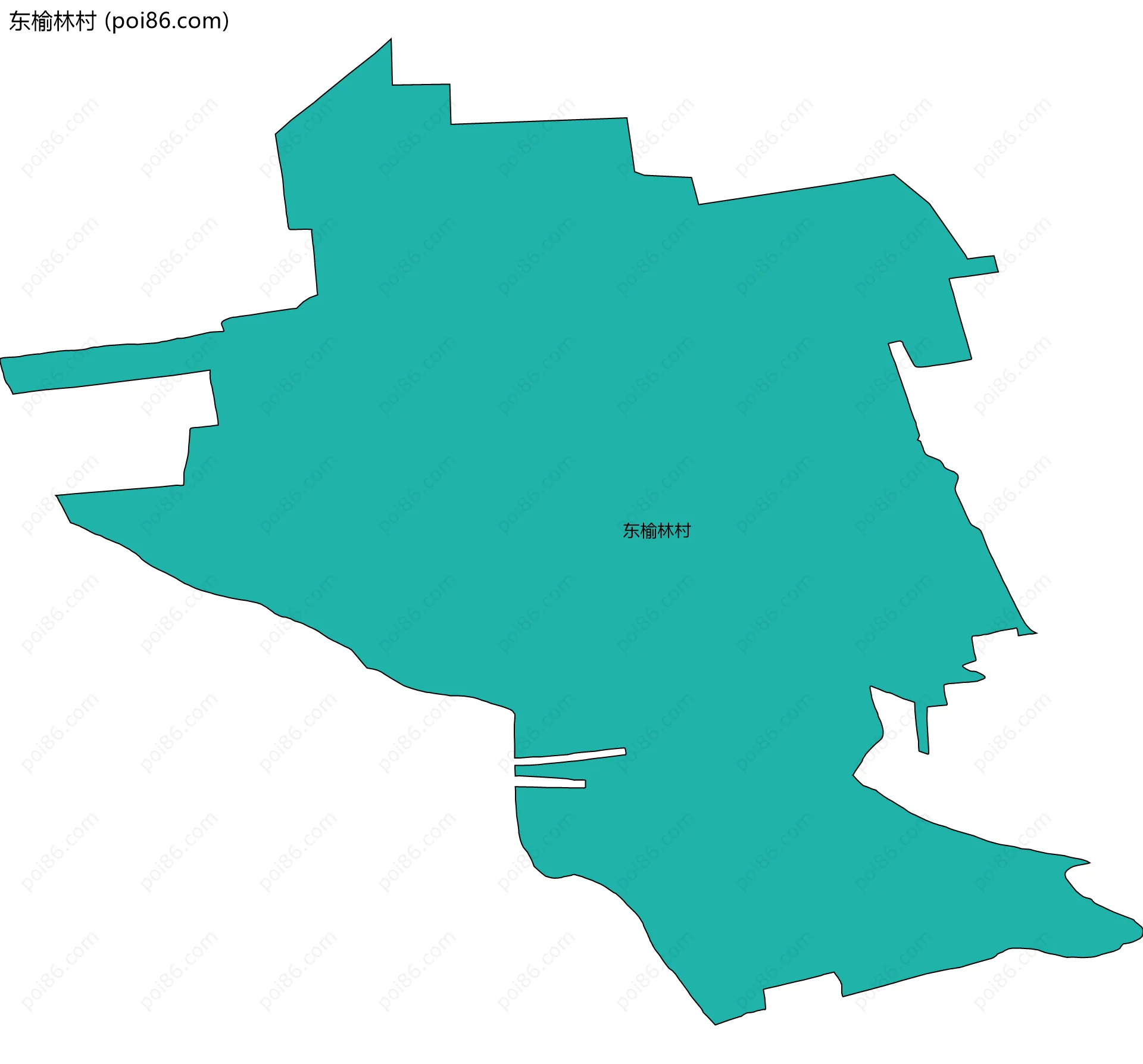 东榆林村边界地图