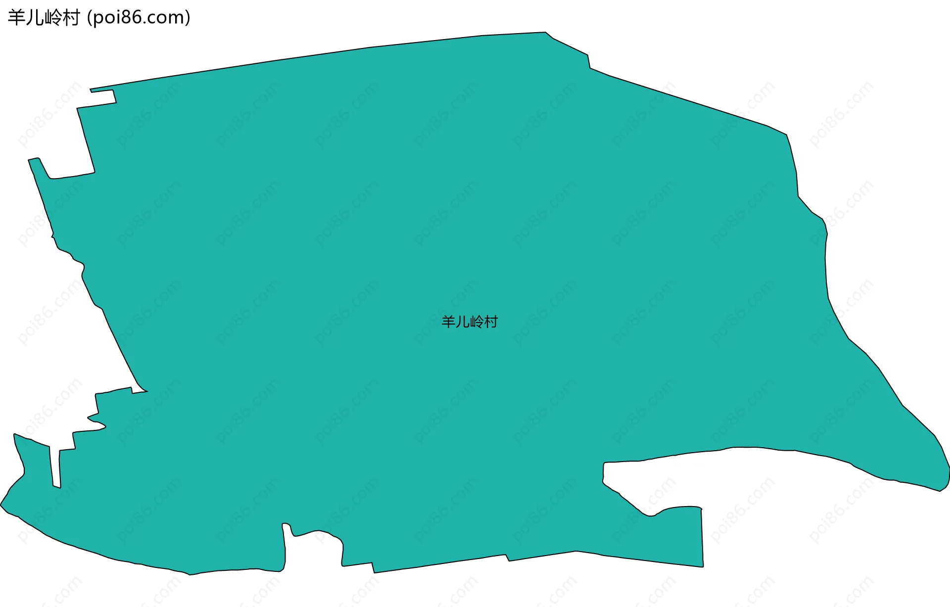 羊儿岭村边界地图