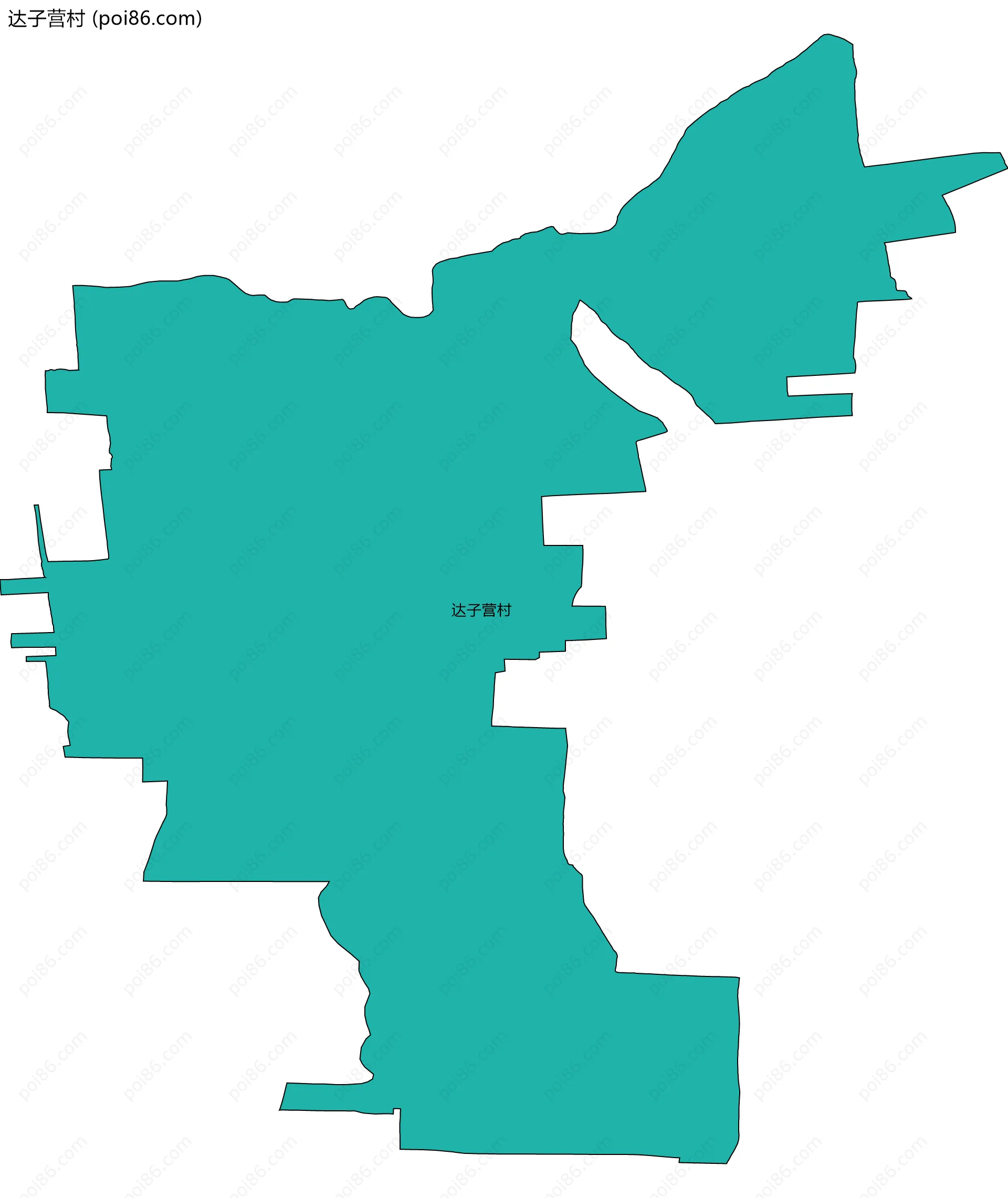 达子营村边界地图