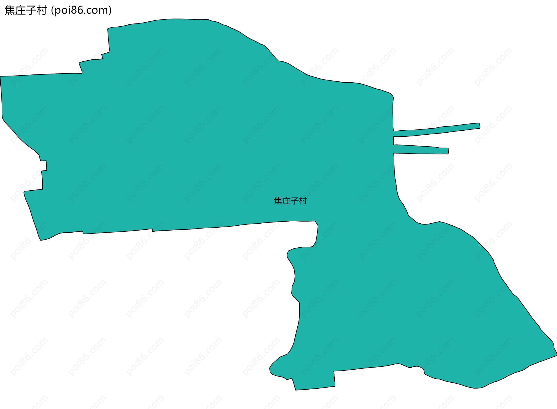 焦庄子村边界地图