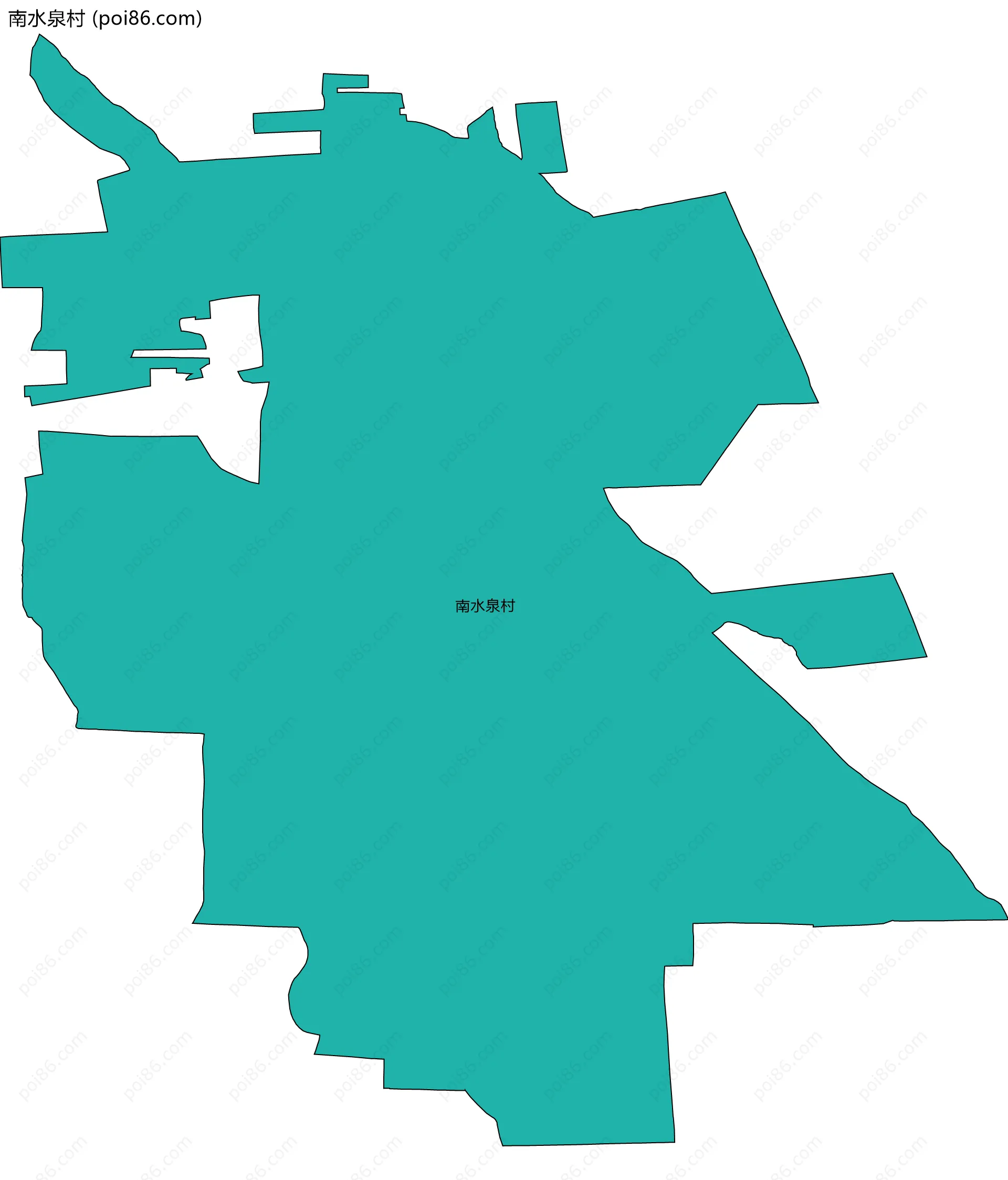 南水泉村边界地图