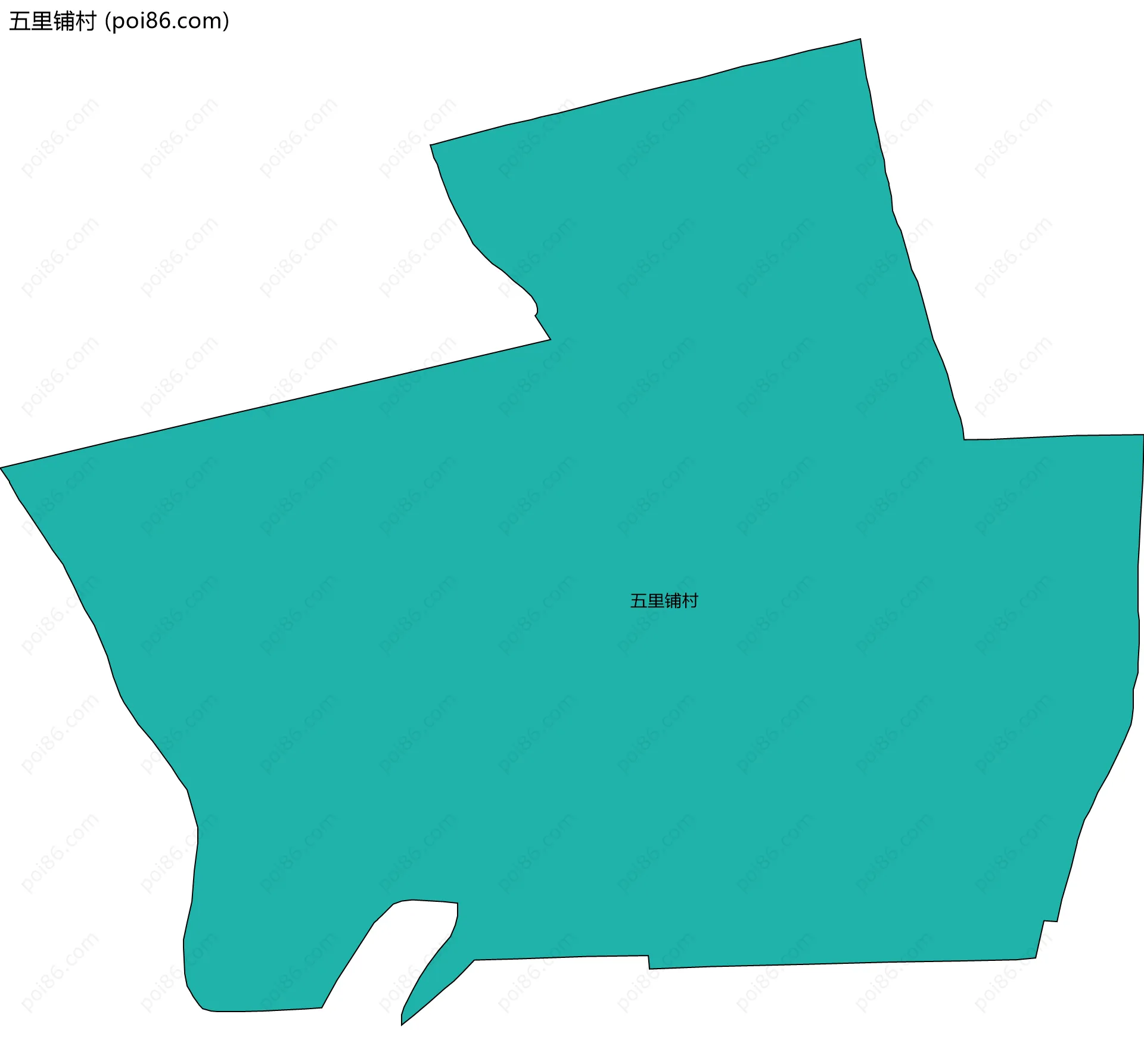 五里铺村边界地图