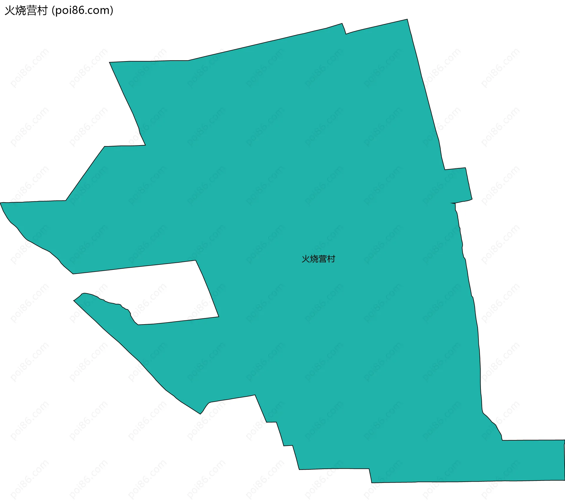 火烧营村边界地图