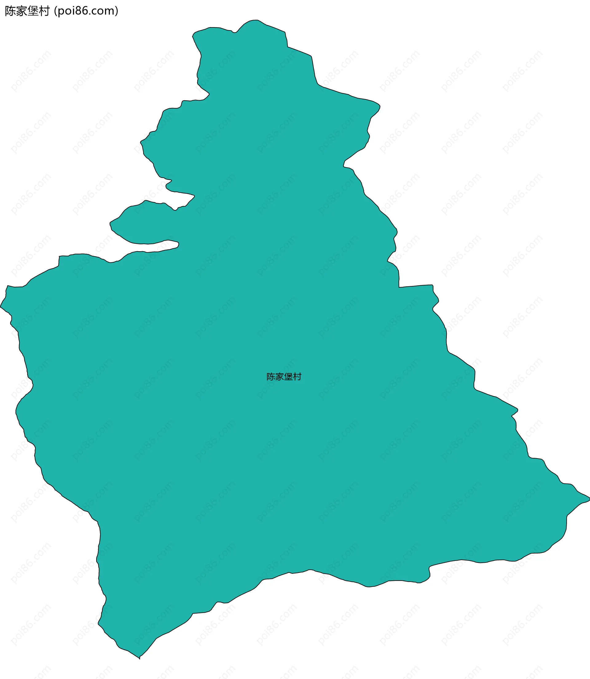 陈家堡村边界地图