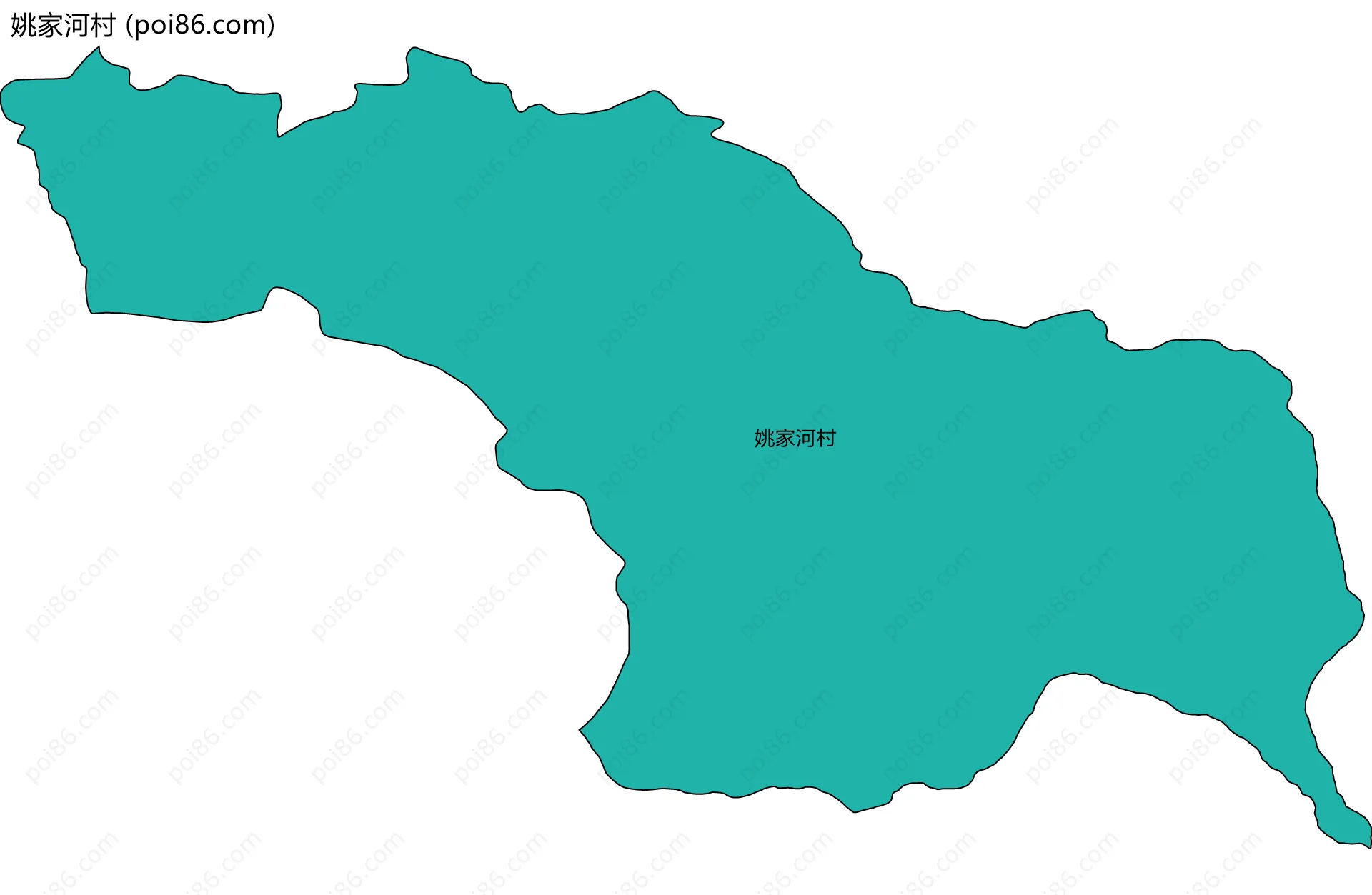 姚家河村边界地图