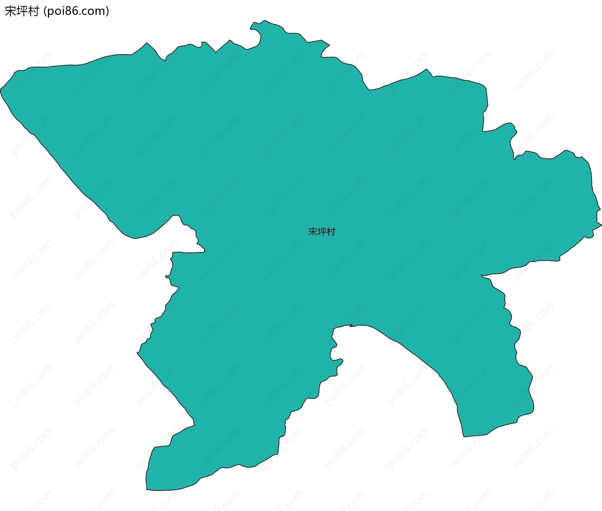 宋坪村边界地图