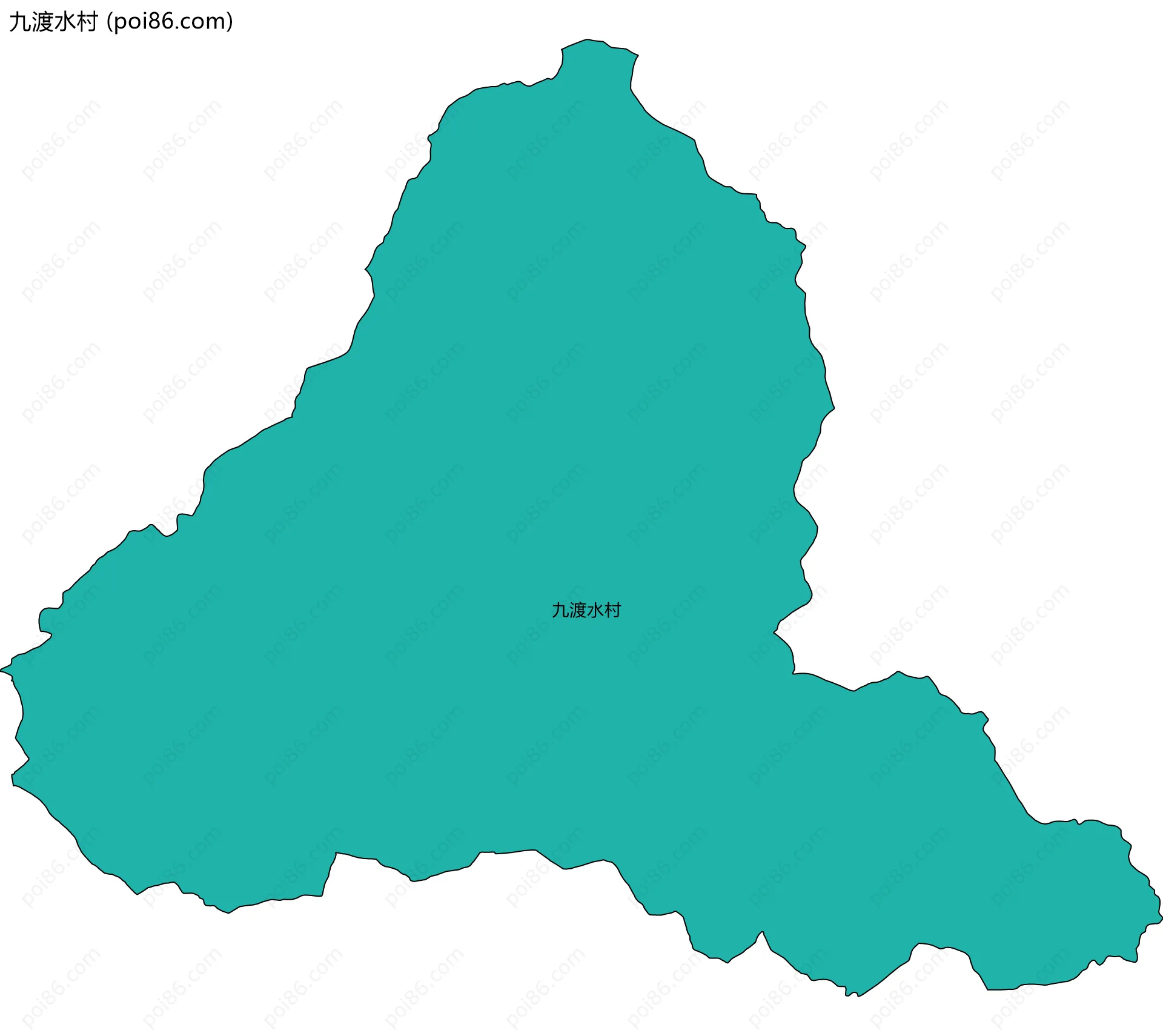 九渡水村边界地图